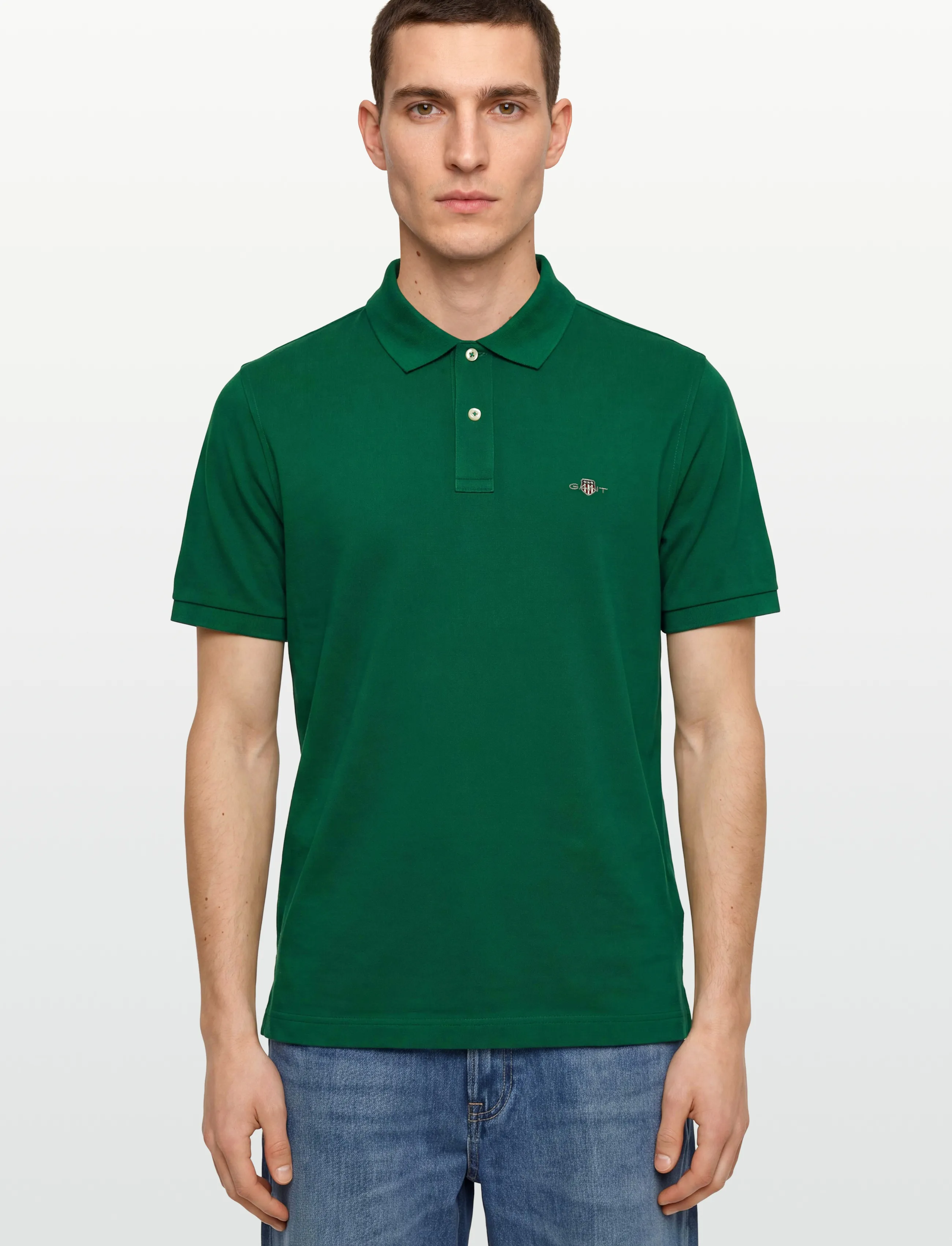 Gant - Classic Regular Polo Shirt - kortærmede poloer - wild green - 3