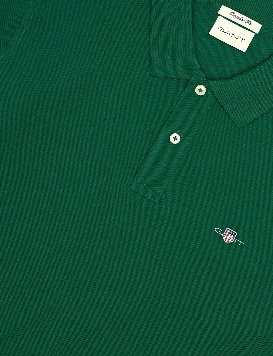 Gant - Classic Regular Polo Shirt - kortærmede poloer - wild green - 2