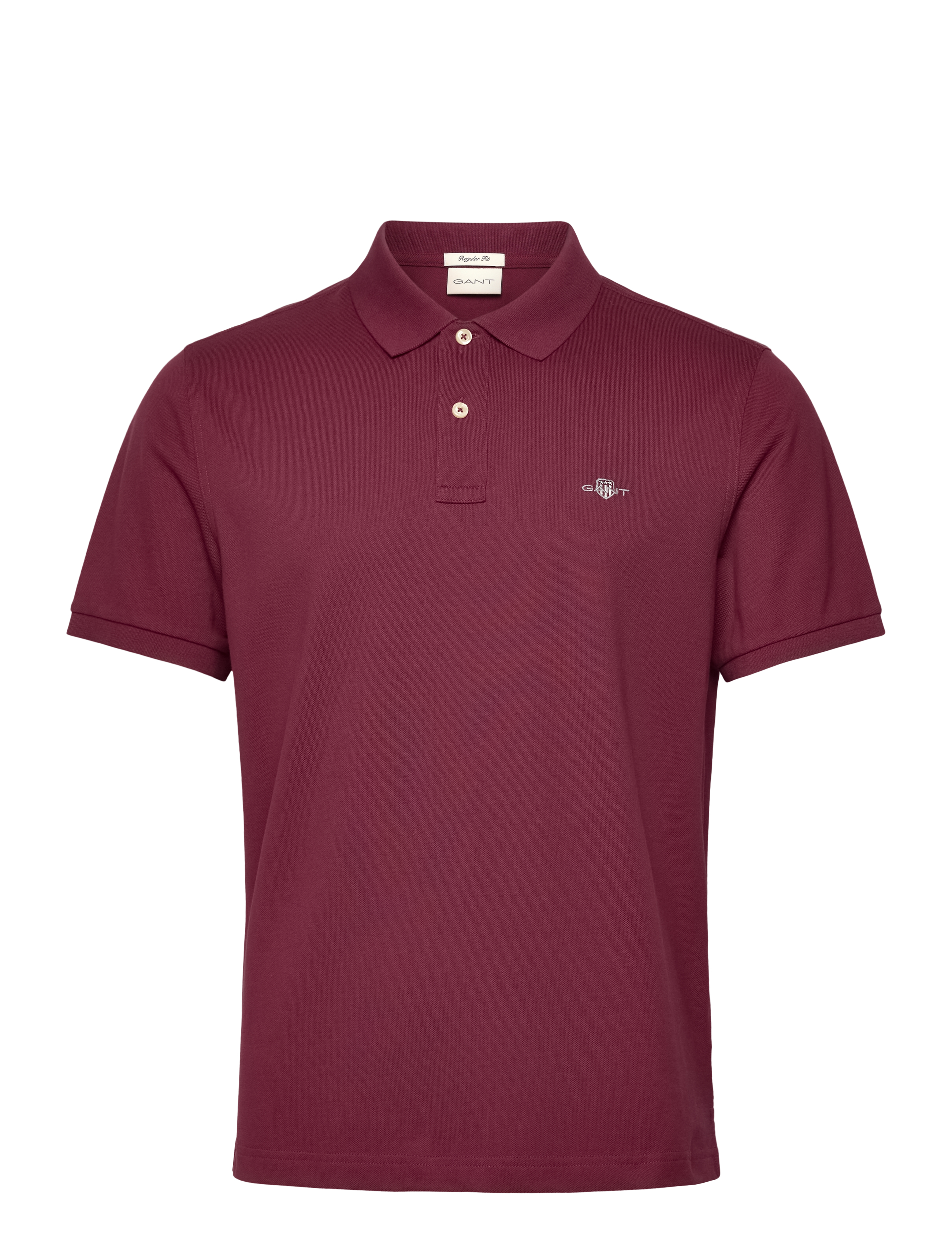 Gant - Classic Regular Polo Shirt - kurzärmelig - wine red - 1