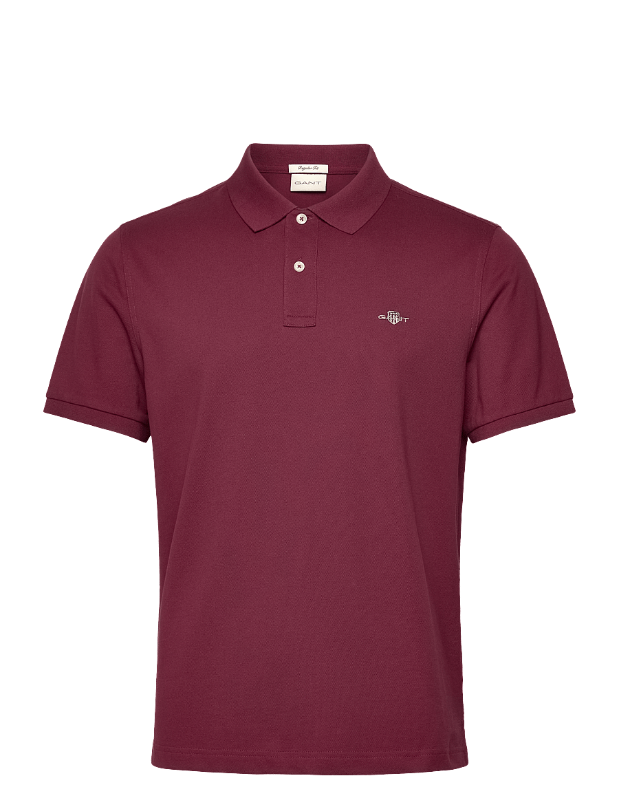 Gant - Classic Regular Polo Shirt - kurzärmelig - wine red - 1