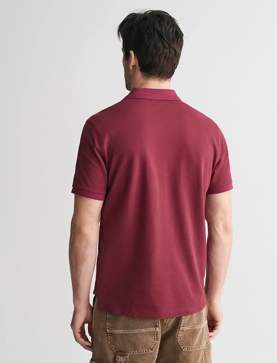 Gant - Classic Regular Polo Shirt - kurzärmelig - wine red - 3