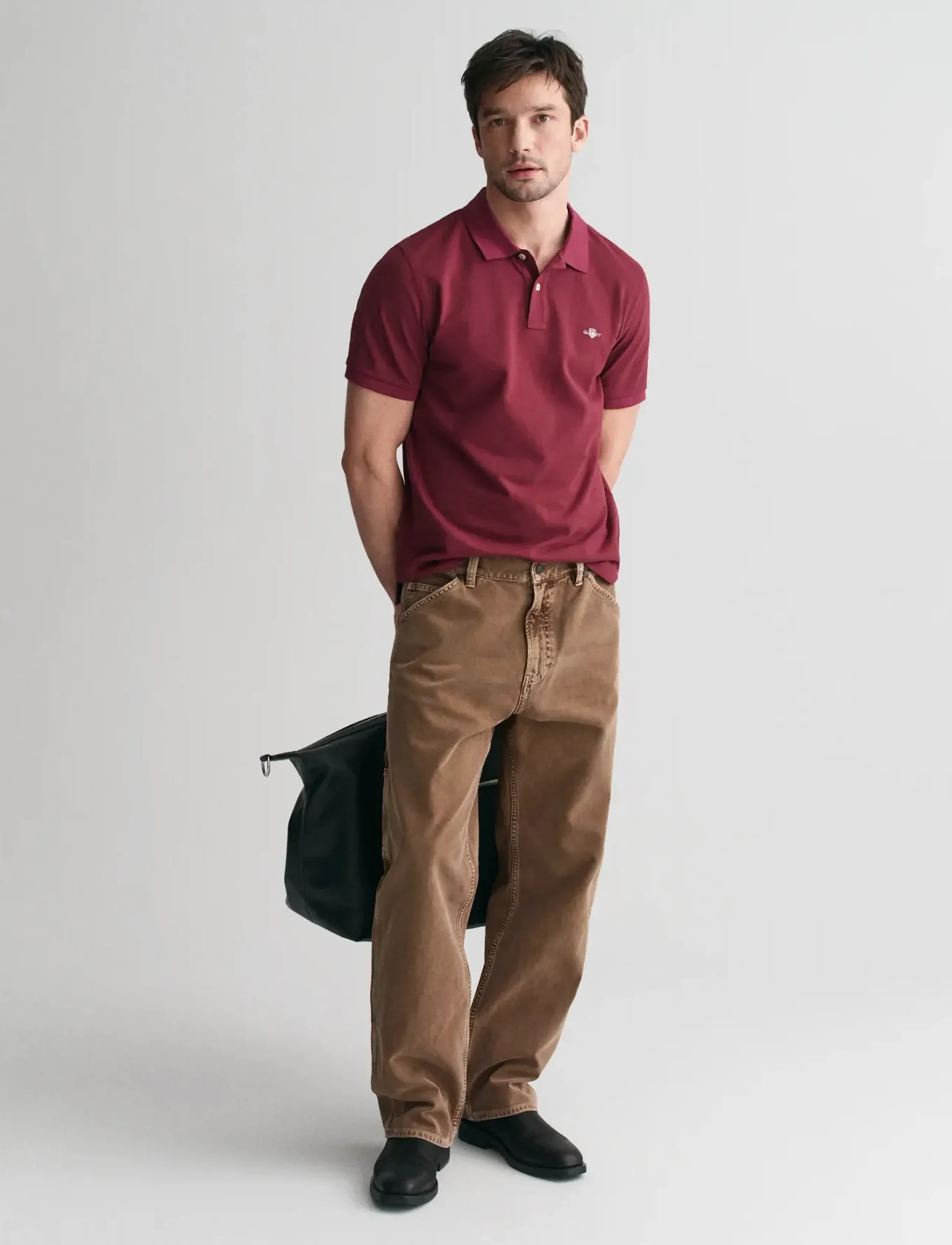 Gant - Classic Regular Polo Shirt - kurzärmelig - wine red - 5