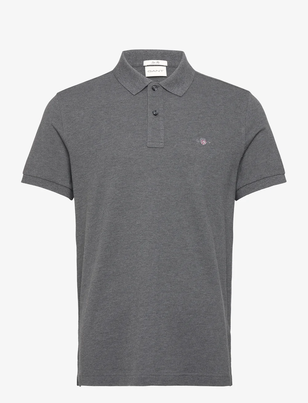 GANT - SLIM SHIELD SS PIQUE POLO - alussärgid ja t-särgid - antracit melange - 1