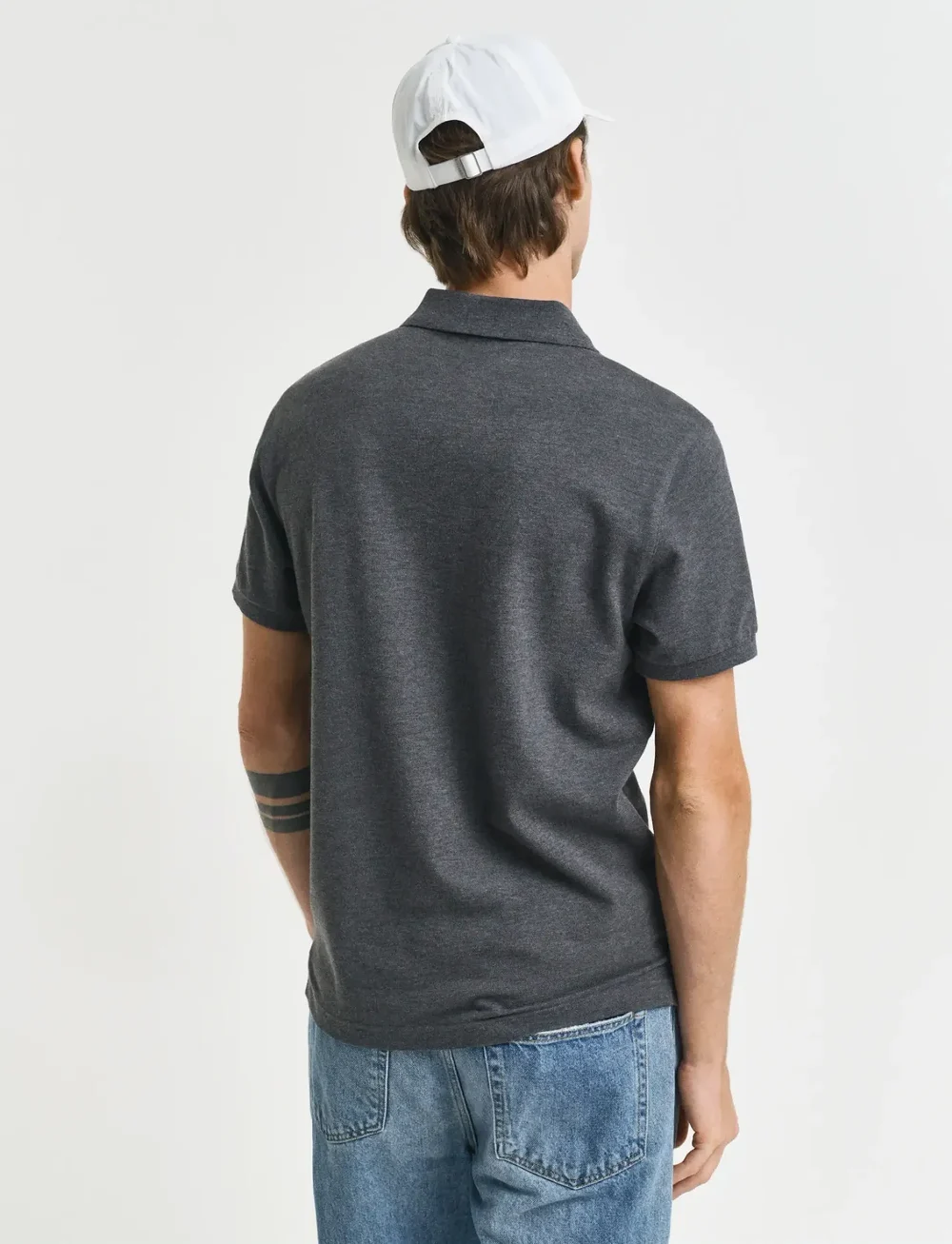 GANT - SLIM SHIELD SS PIQUE POLO - alussärgid ja t-särgid - antracit melange - 3