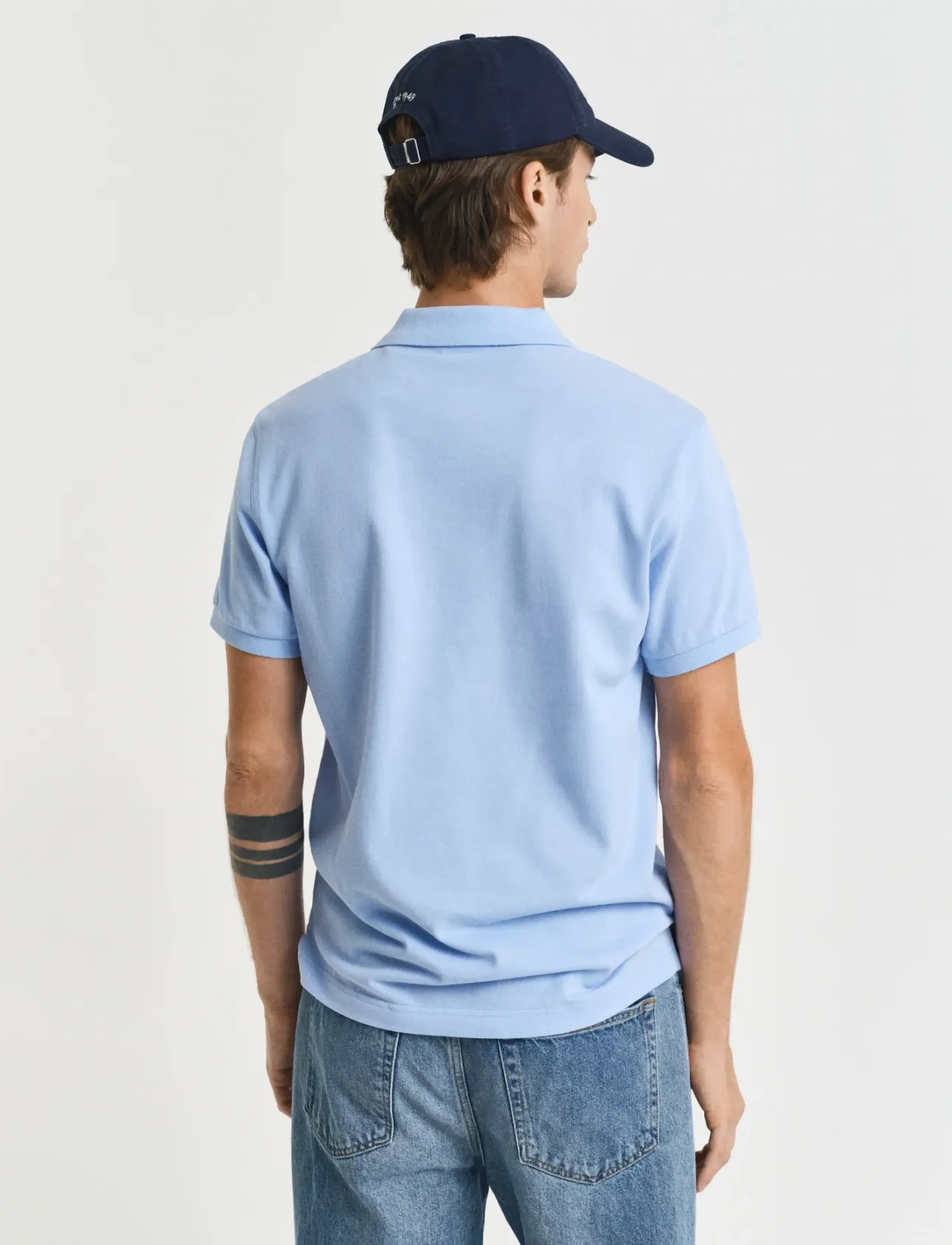 Gant - Classic Slim Polo Shirt - alussärgid ja t-särgid - capri blue - 3
