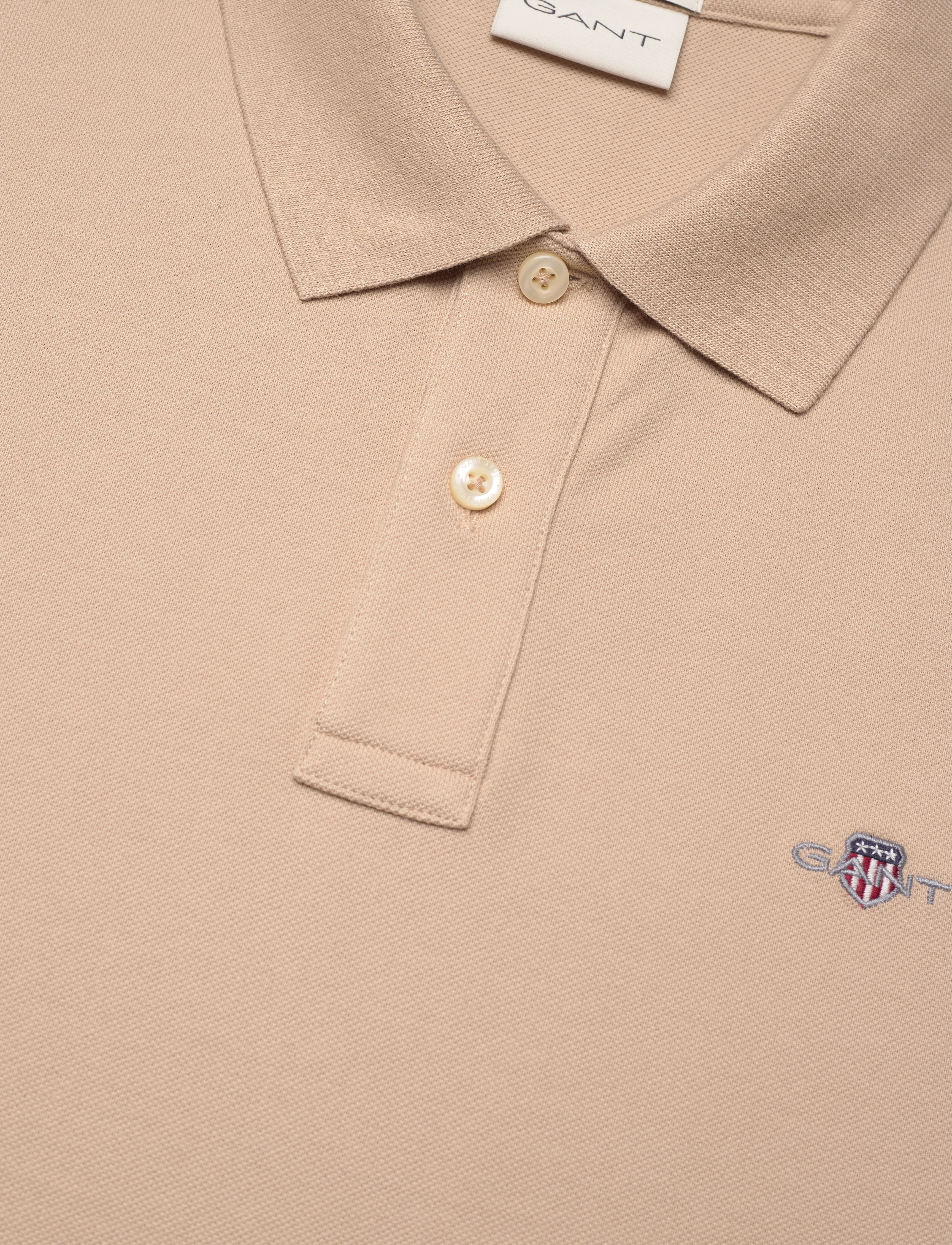 Gant - Classic Slim Polo Shirt - tops & t-shirts - dry sand - 2