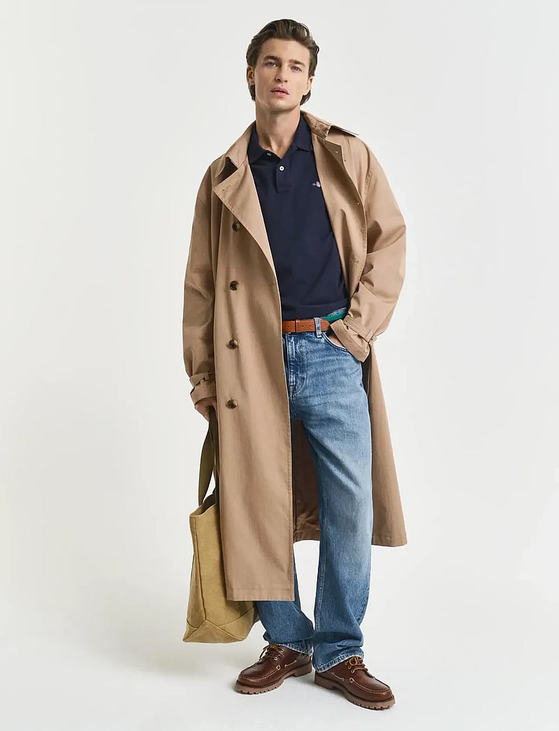 GANT - SLIM SHIELD SS PIQUE POLO - oberteile & t-shirts - evening blue - 5