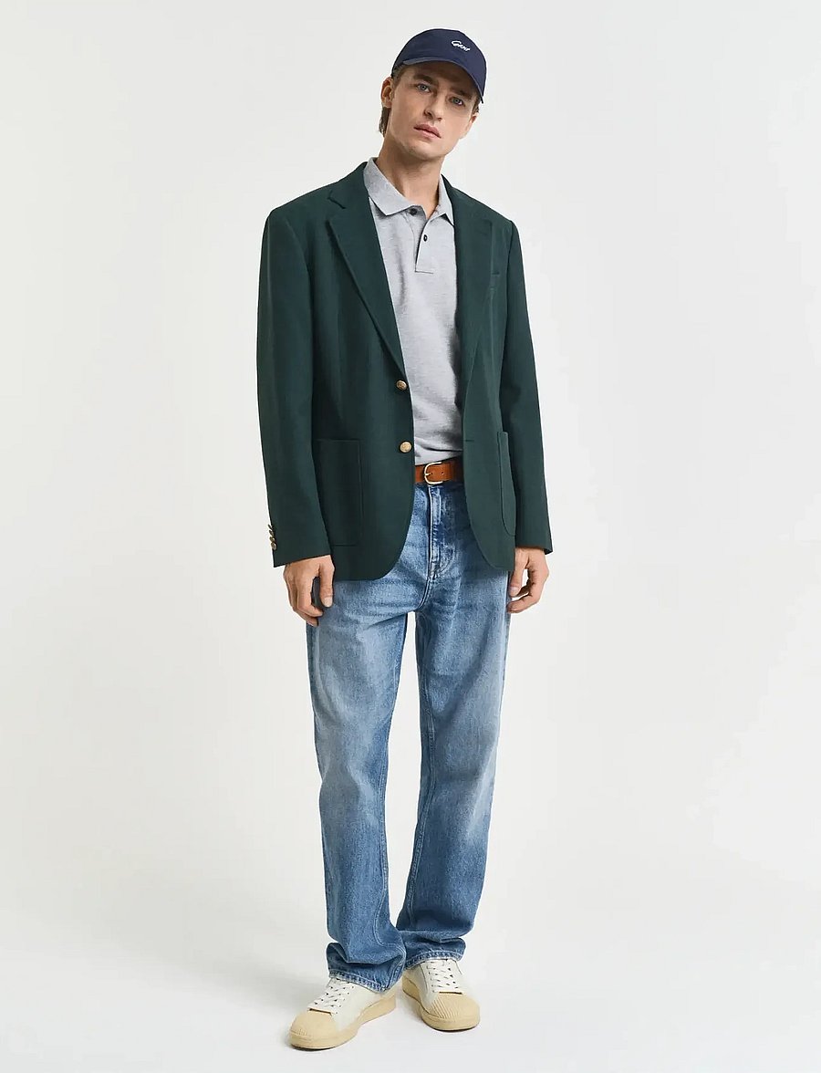 Gant - SLIM SHIELD SS PIQUE POLO - oberteile & t-shirts - grey melange - 5