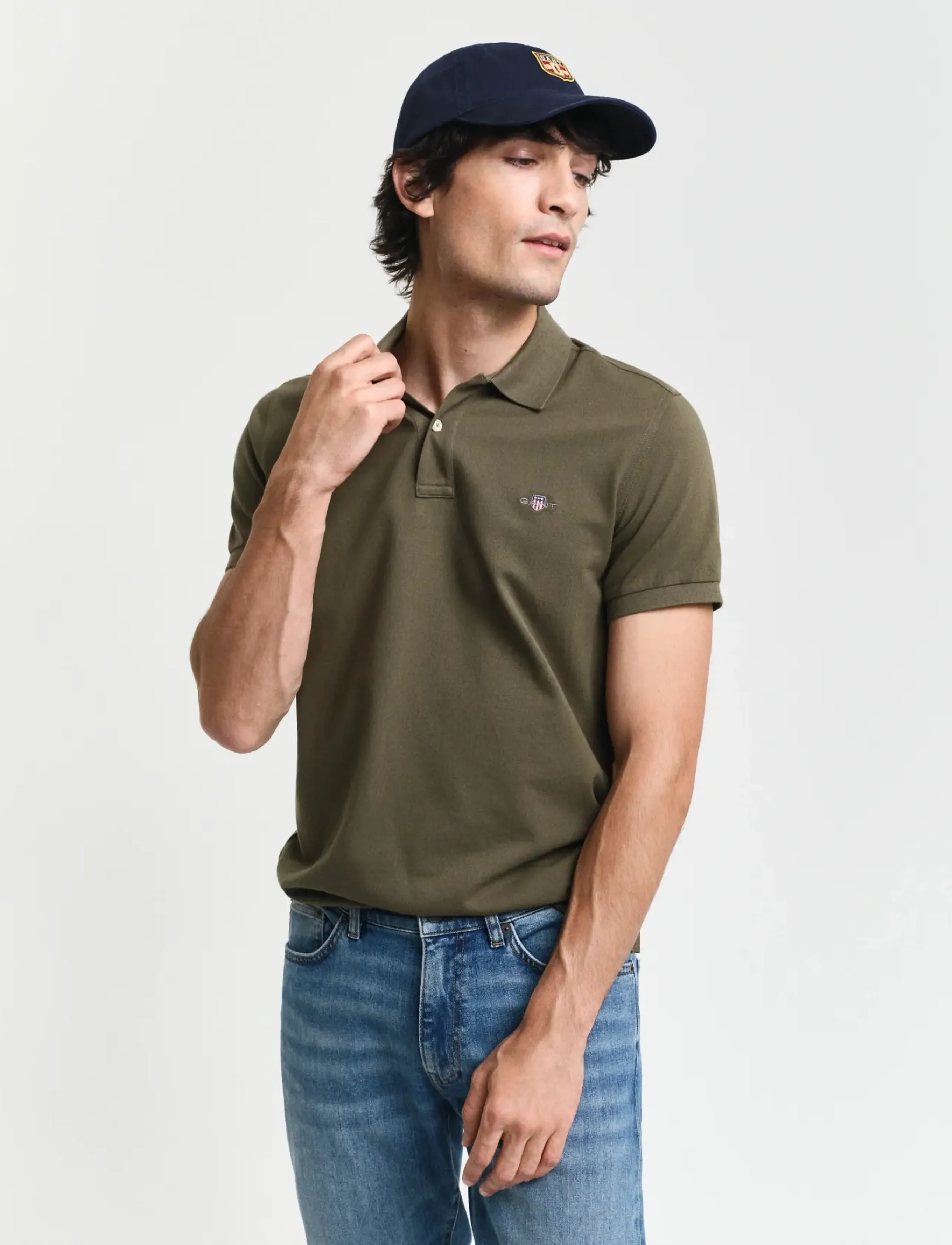 Gant Classic Slim Polo Shirt - Pikéer - JUNIPER GREEN / khaki/green