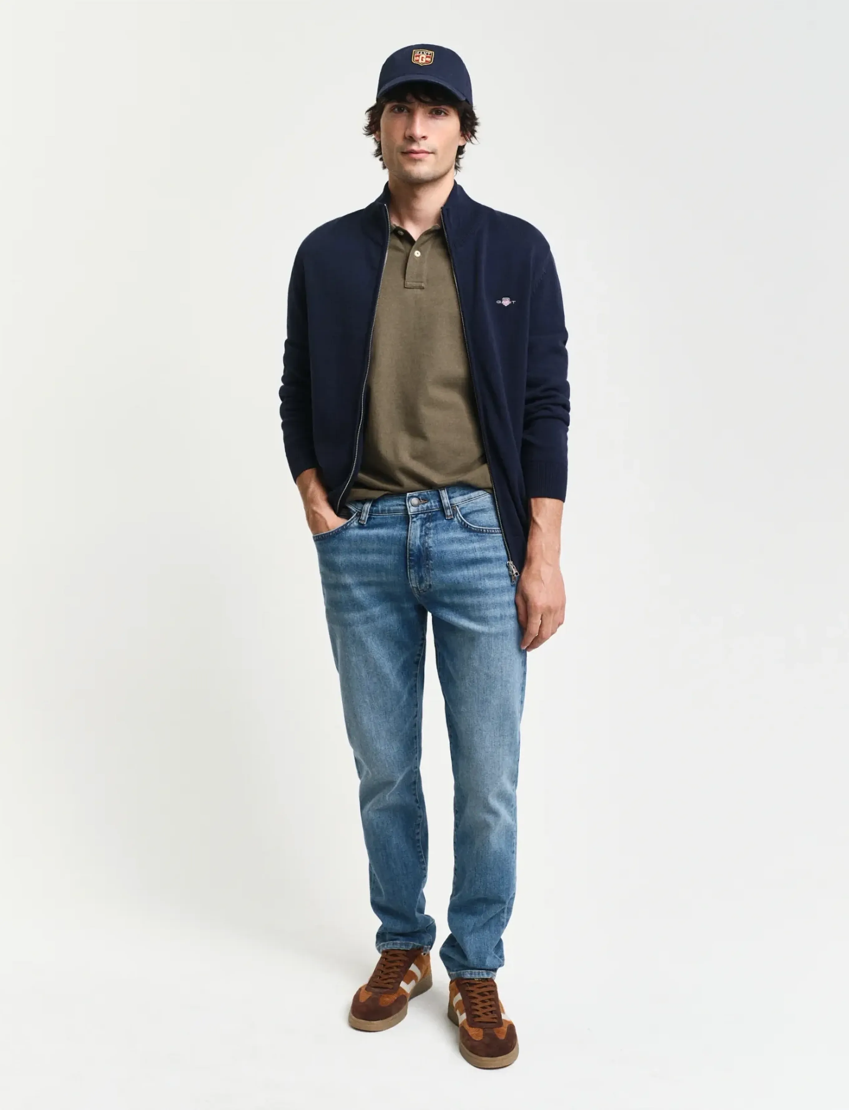 Gant - Classic Slim Polo Shirt - alussärgid ja t-särgid - juniper green - 5