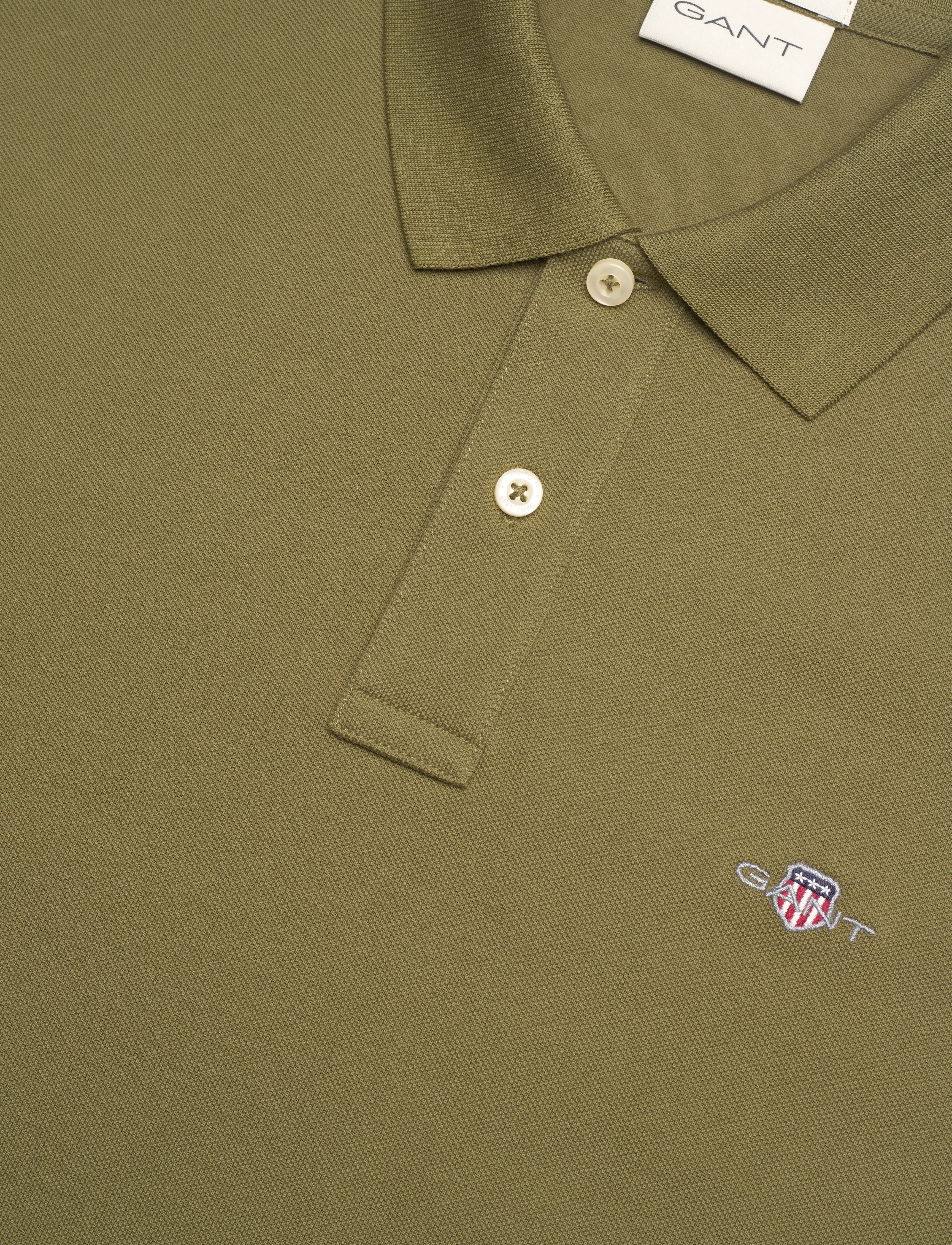 Gant - Classic Slim Polo Shirt - alussärgid ja t-särgid - moss green - 2
