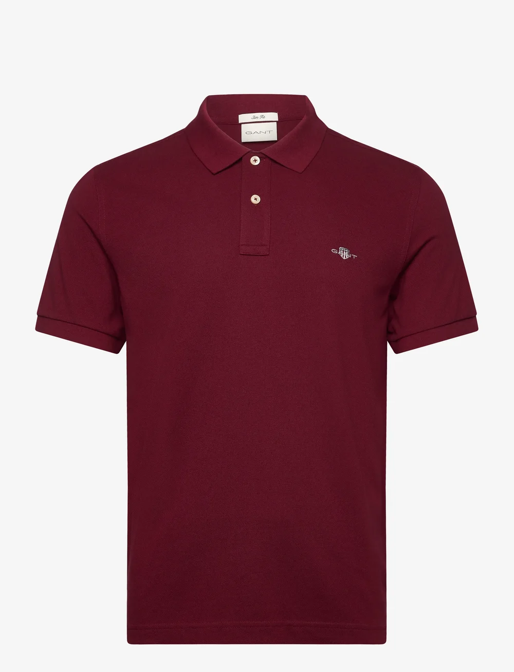 GANT - SLIM SHIELD SS PIQUE POLO - oberteile & t-shirts - plumped red - 0