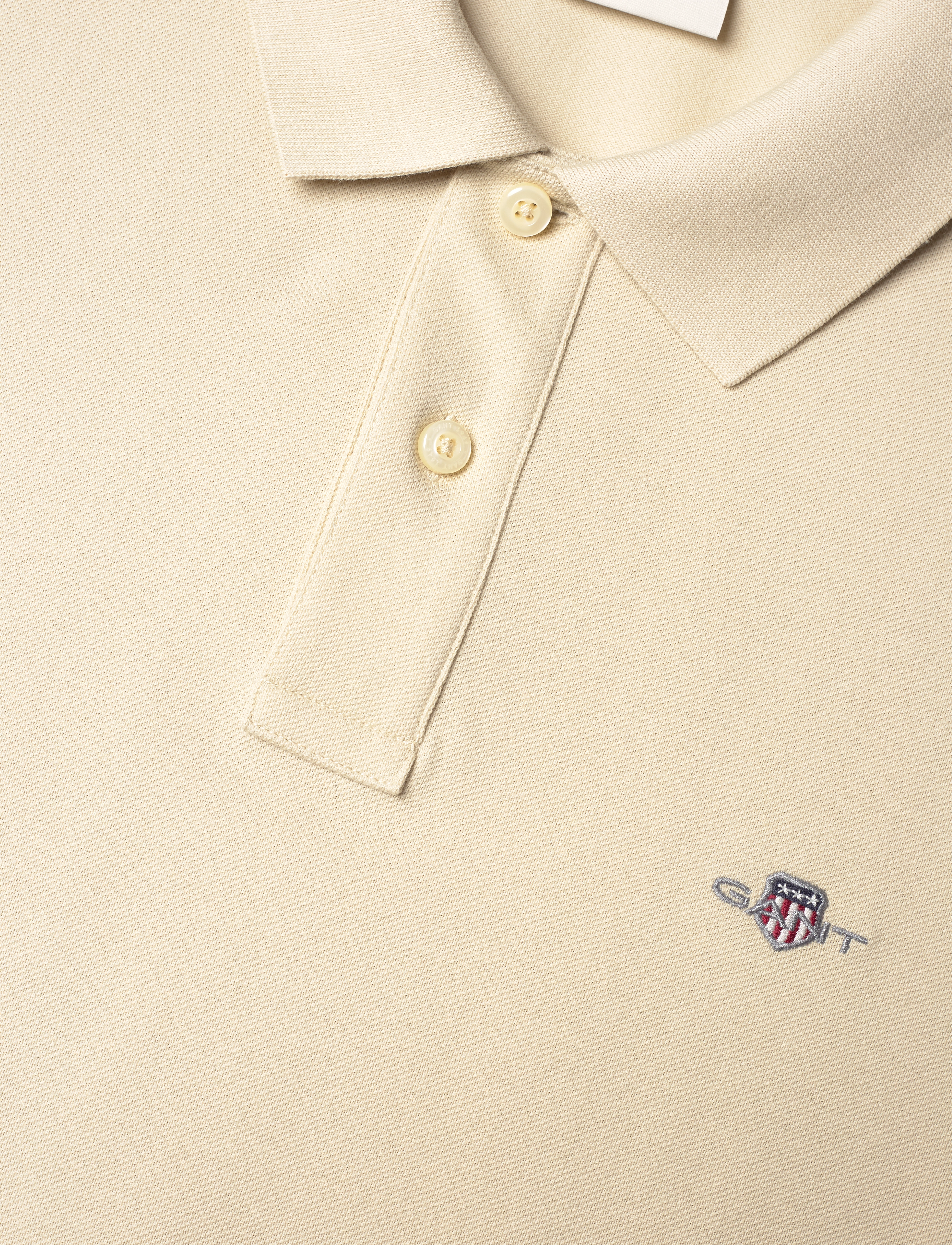Gant - SLIM SHIELD SS PIQUE POLO - kortærmede poloer - silky beige - 2