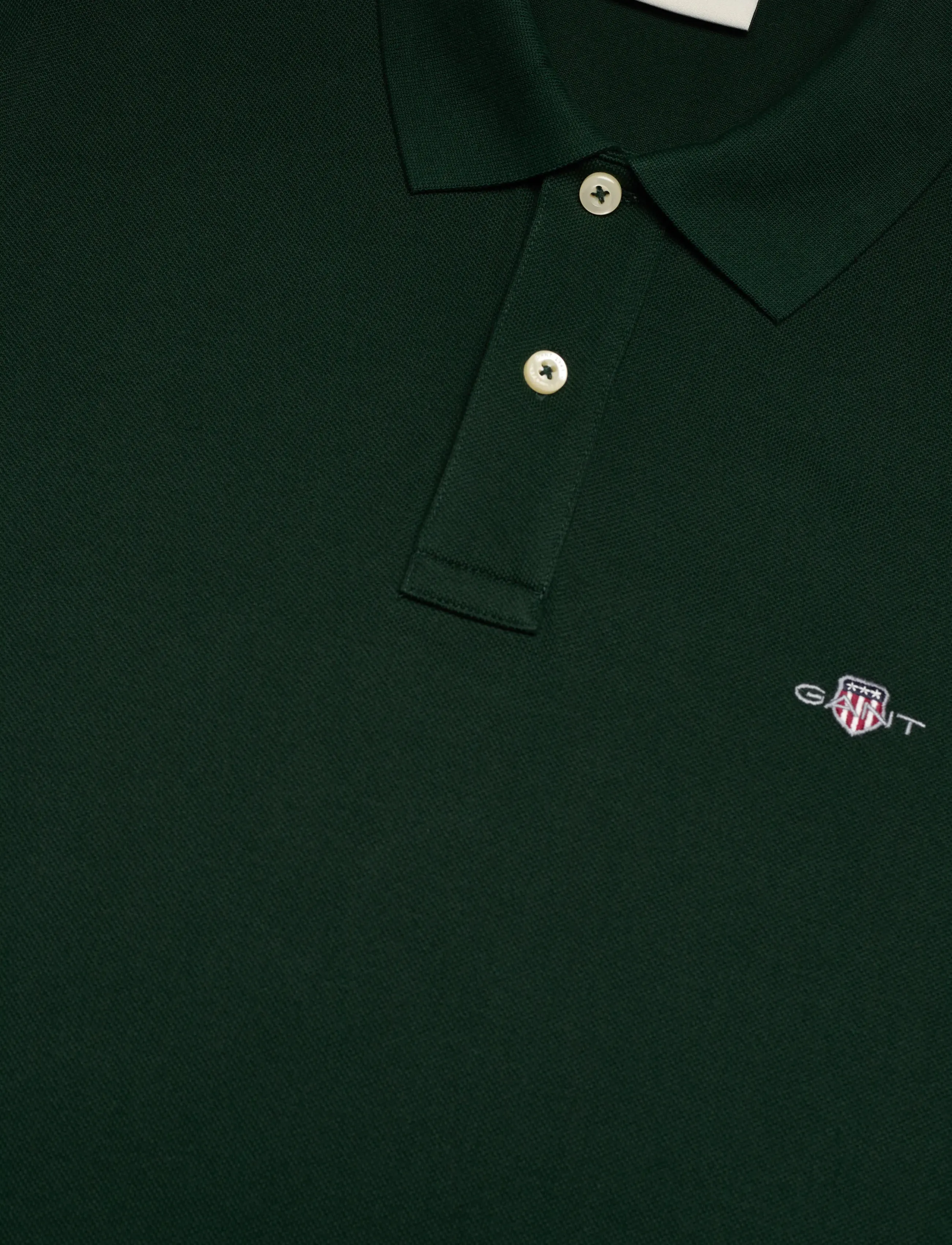 Gant - Classic Slim Polo Shirt - tops & t-shirts - tartan green - 2