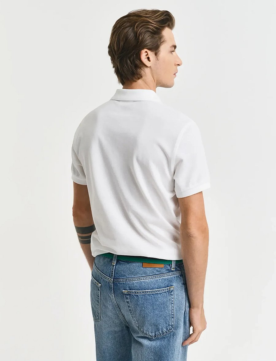 Gant - SLIM SHIELD SS PIQUE POLO - toppe & t-shirts - white - 3