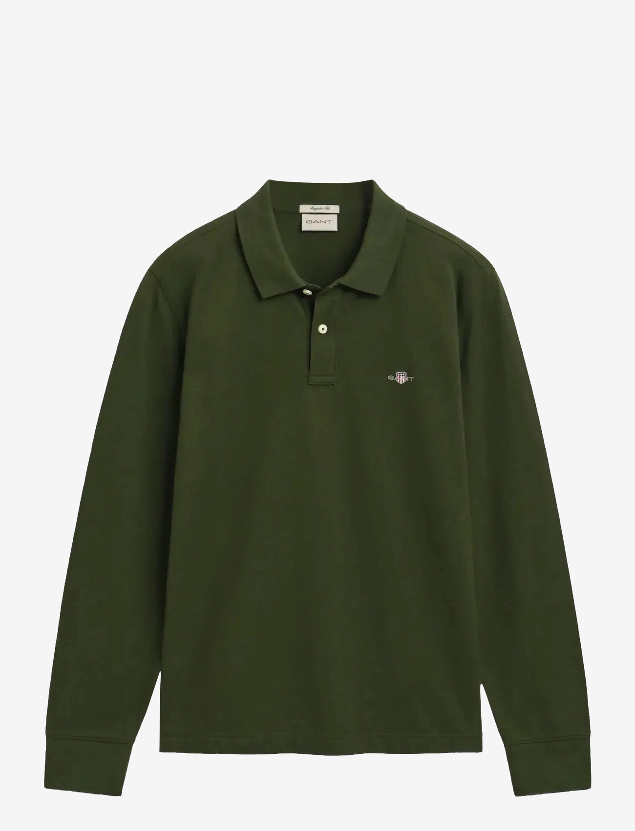 GANT - Long Sleeve Polo Shirt - pikkade varrukatega polod - country green - 0