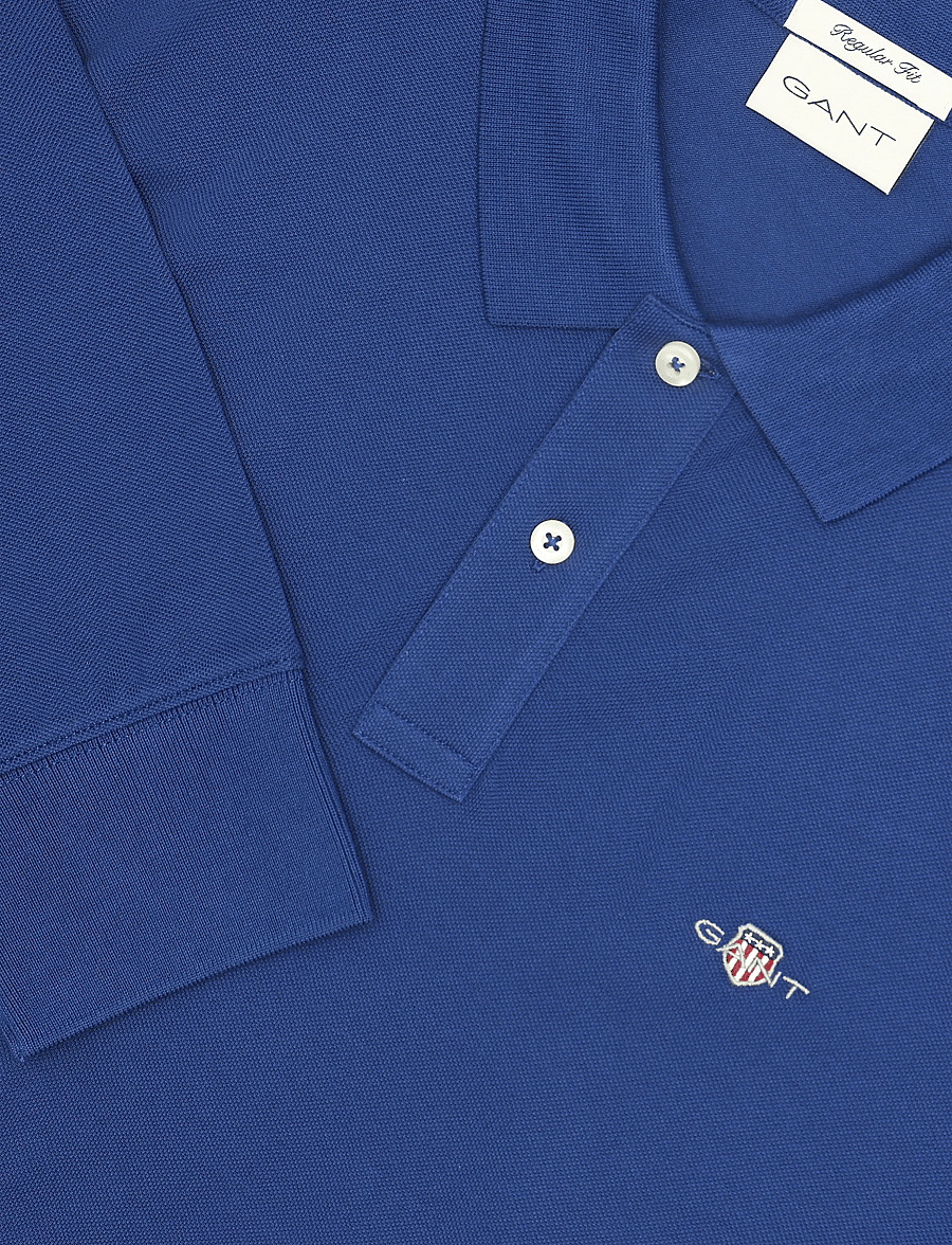 Gant - Long Sleeve Polo Shirt - langärmelig - crisp blue - 2