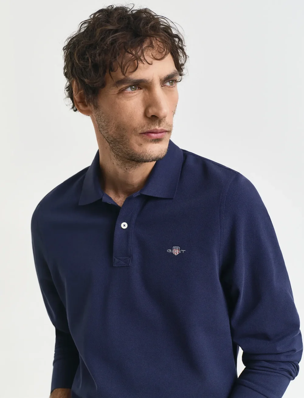 GANT - REG SHIELD LS PIQUE RUGGER - long-sleeved polos - evening blue - 4