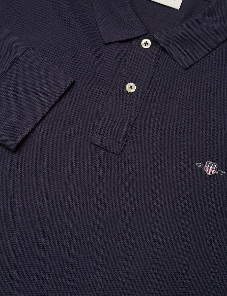 Gant - Long Sleeve Polo Shirt - langärmelig - evening blue - 5