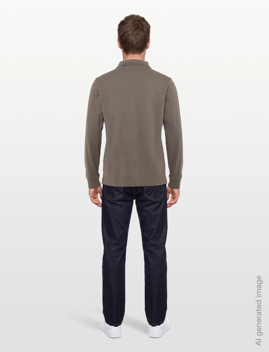 Gant - Long Sleeve Polo Shirt - langärmelig - faded taupe - 4