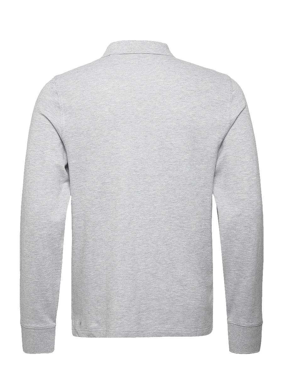 Gant - Long Sleeve Polo Shirt - langärmelig - grey melange - 2