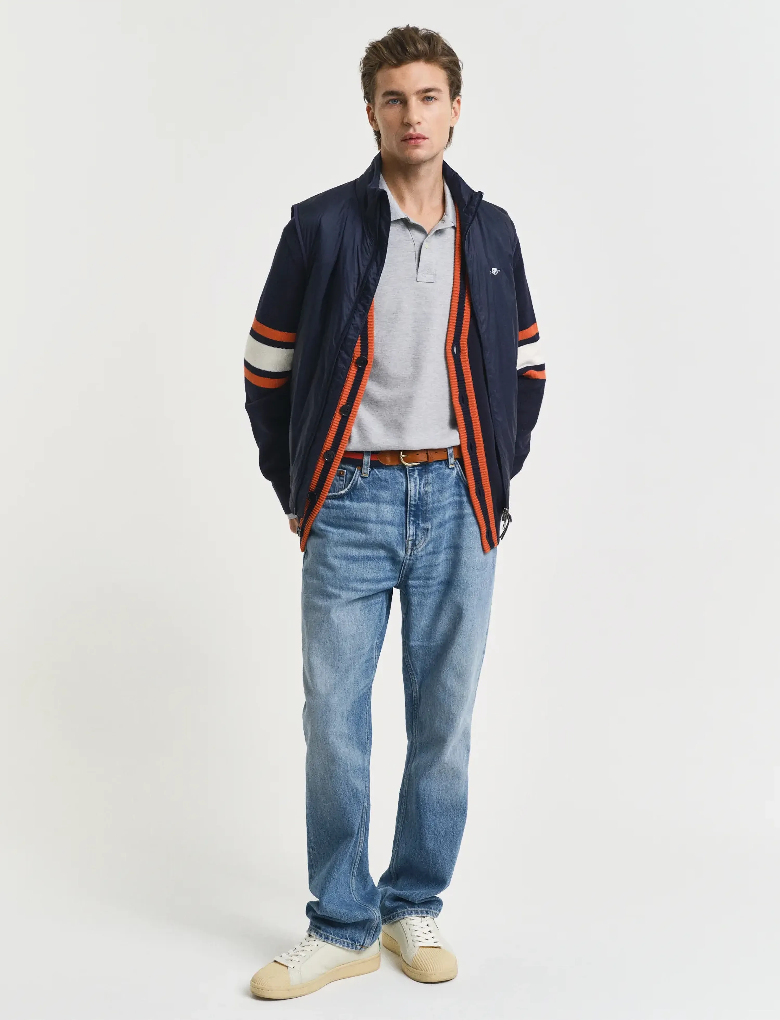 Gant - Long Sleeve Polo Shirt - lange mouwen - grey melange - 5