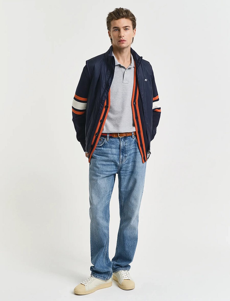 Gant - Long Sleeve Polo Shirt - langärmelig - grey melange - 5