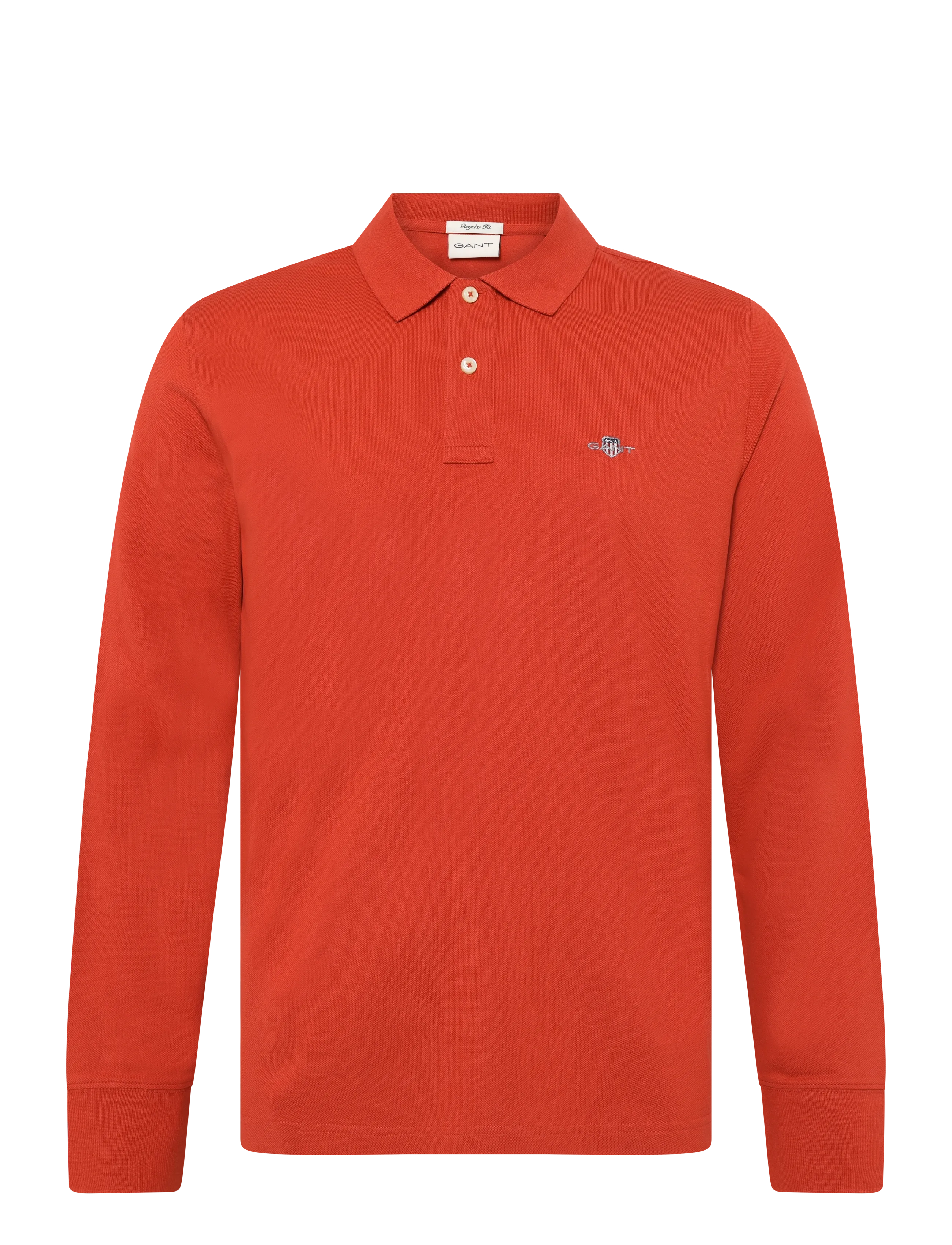 GANT Lange Ärmel Polo Shirt Orange - M - Herren