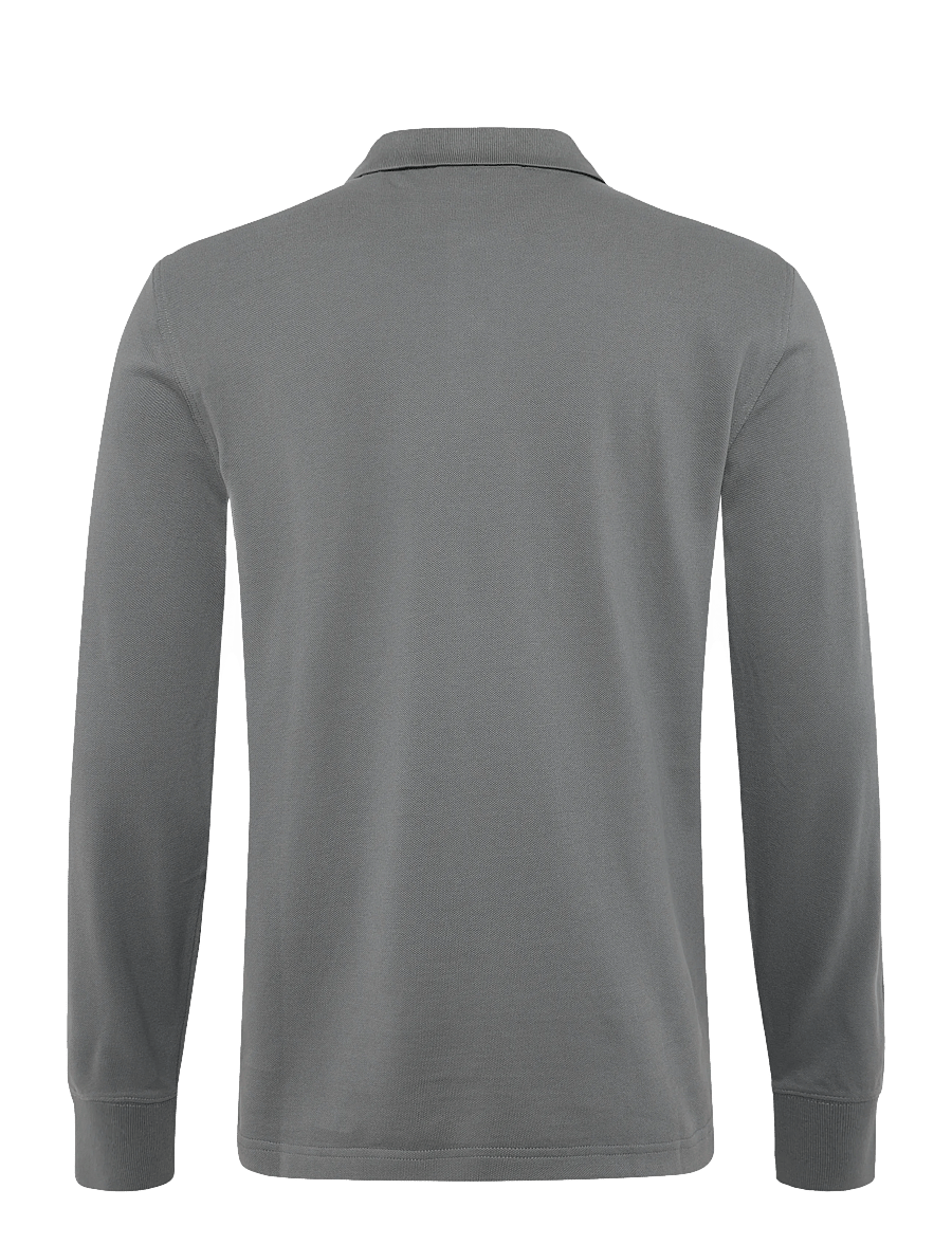 Gant - Long Sleeve Polo Shirt - langärmelig - mid grey - 2