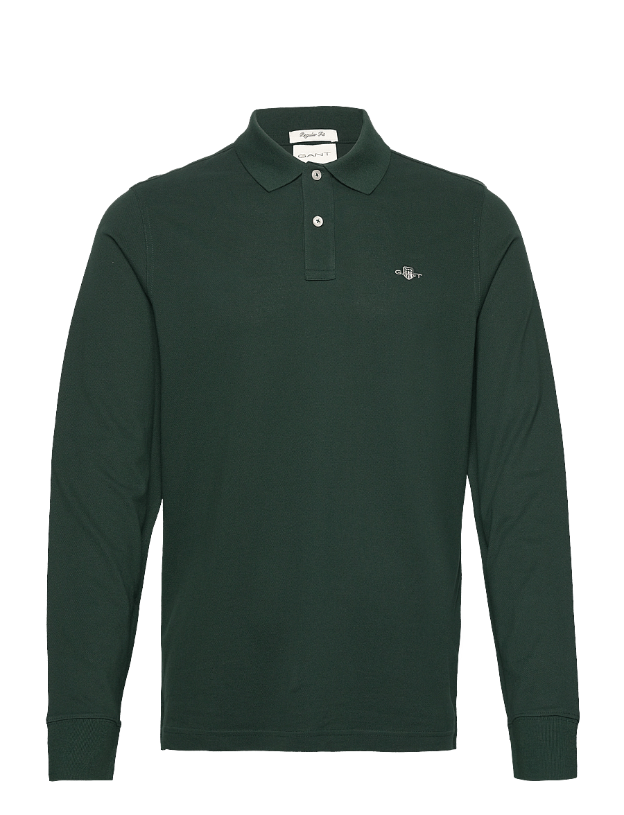 Gant - Long Sleeve Polo Shirt - langärmelig - tartan green - 1