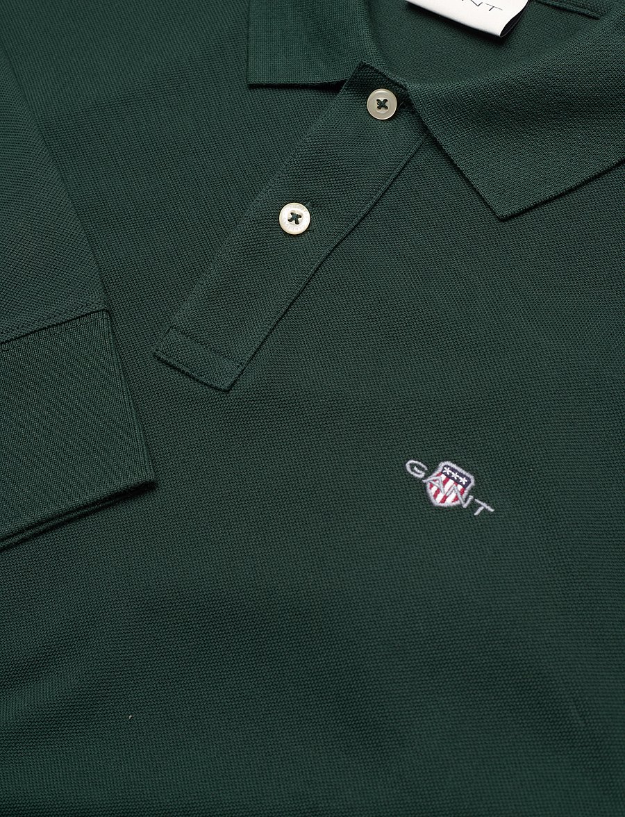 Gant - Long Sleeve Polo Shirt - langärmelig - tartan green - 5