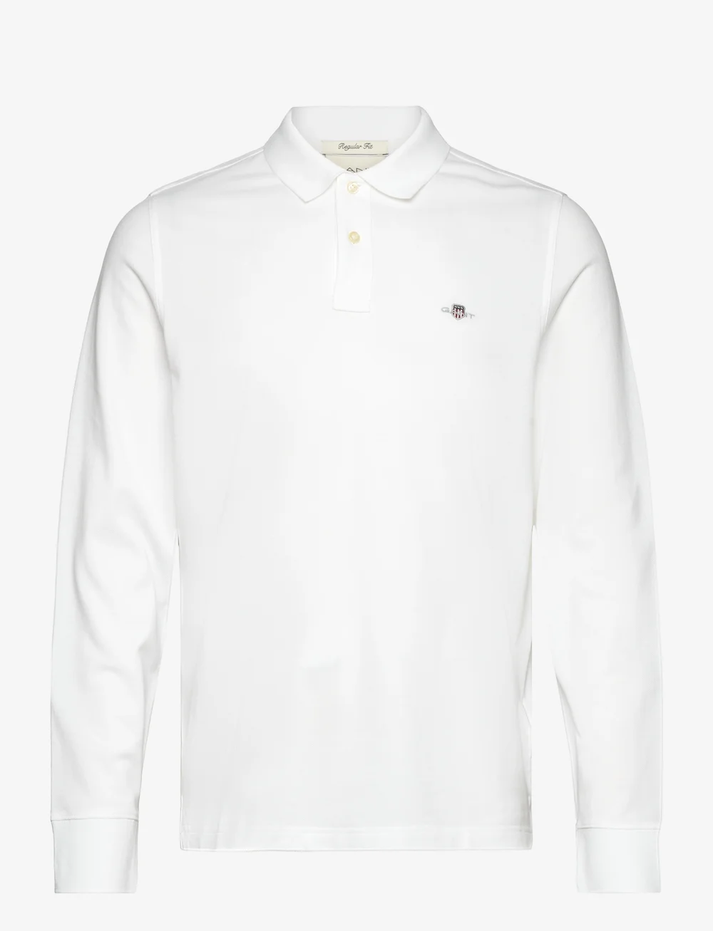 GANT - REG SHIELD LS PIQUE RUGGER - pikkade varrukatega polod - white - 1