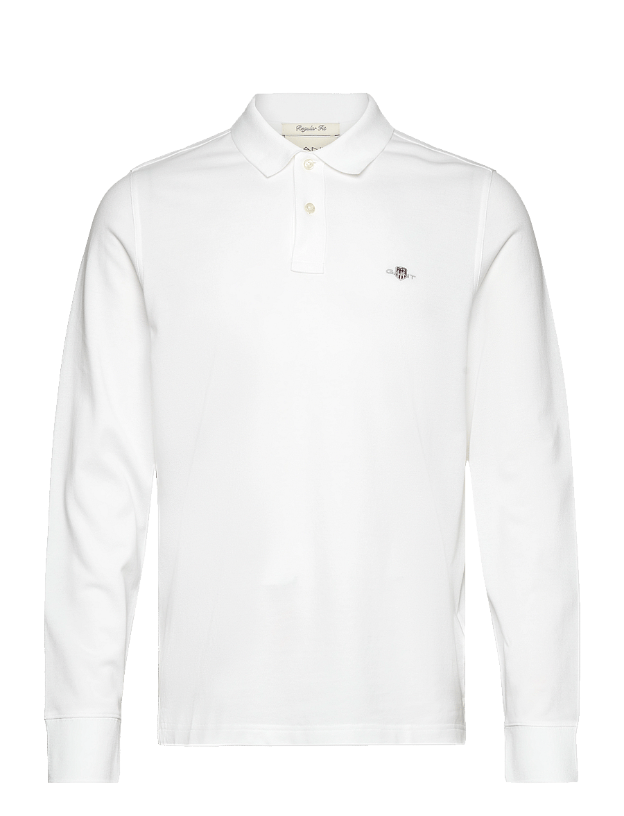 Gant - Long Sleeve Polo Shirt - polo marškinėliai ilgomis rankovėmis - white - 1