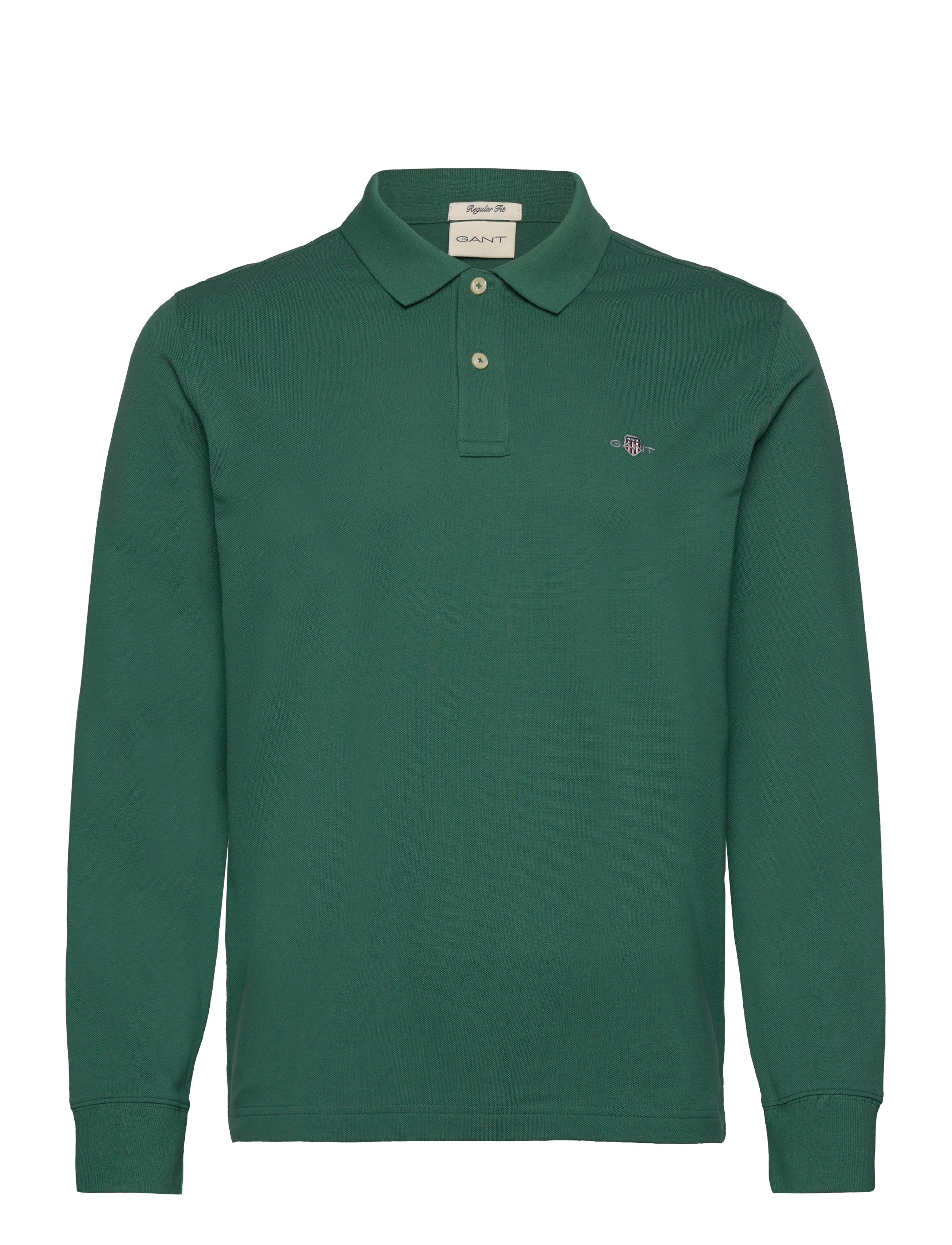 GANT Long Sleeve Polo Shirt - GANT - WOODY GREEN / green