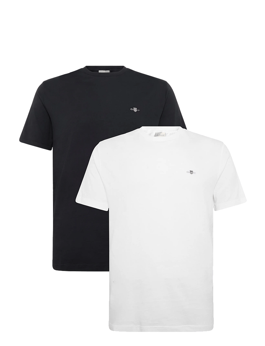 Gant - 2-Pack Shield T-Shirt - multipack t-shirts - black / white - 0