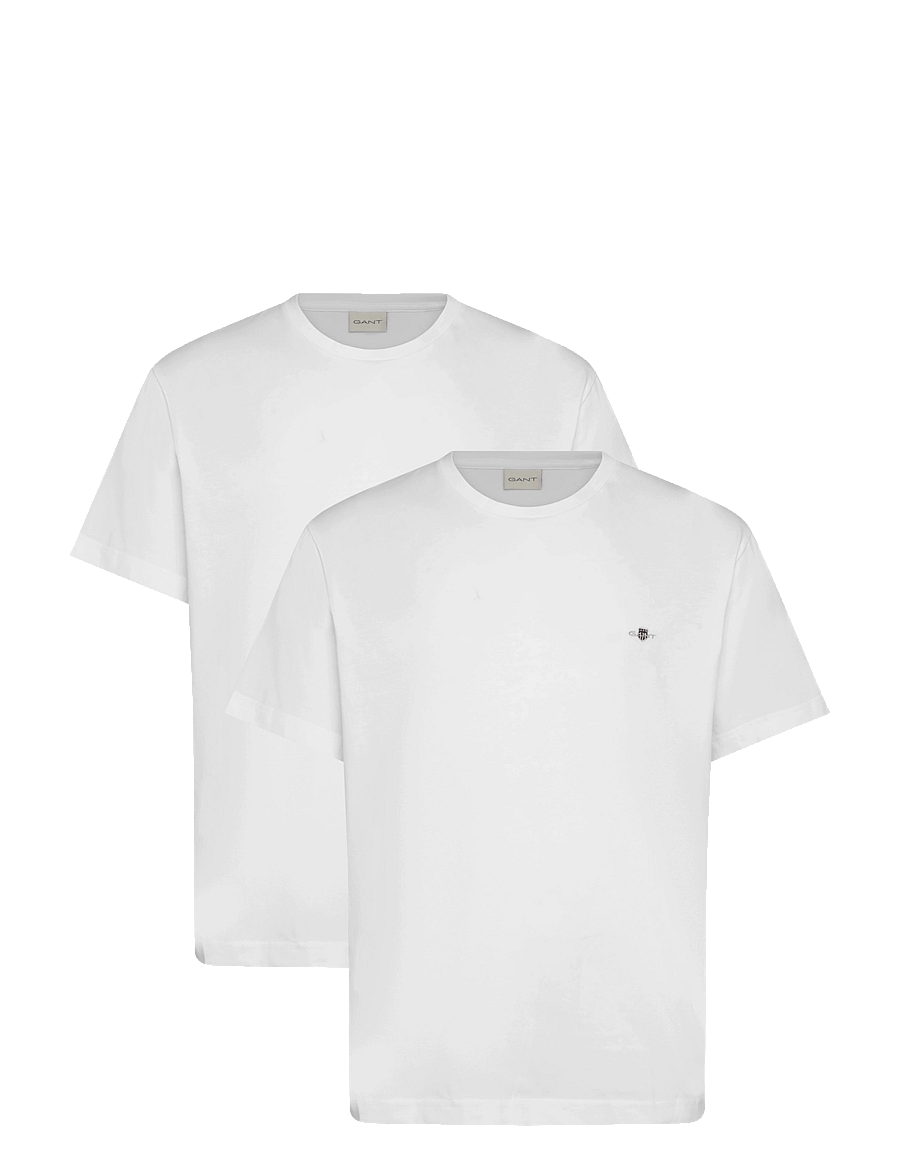 Gant - 2-Pack Shield T-Shirt - t-shirts im multipack - white - 0