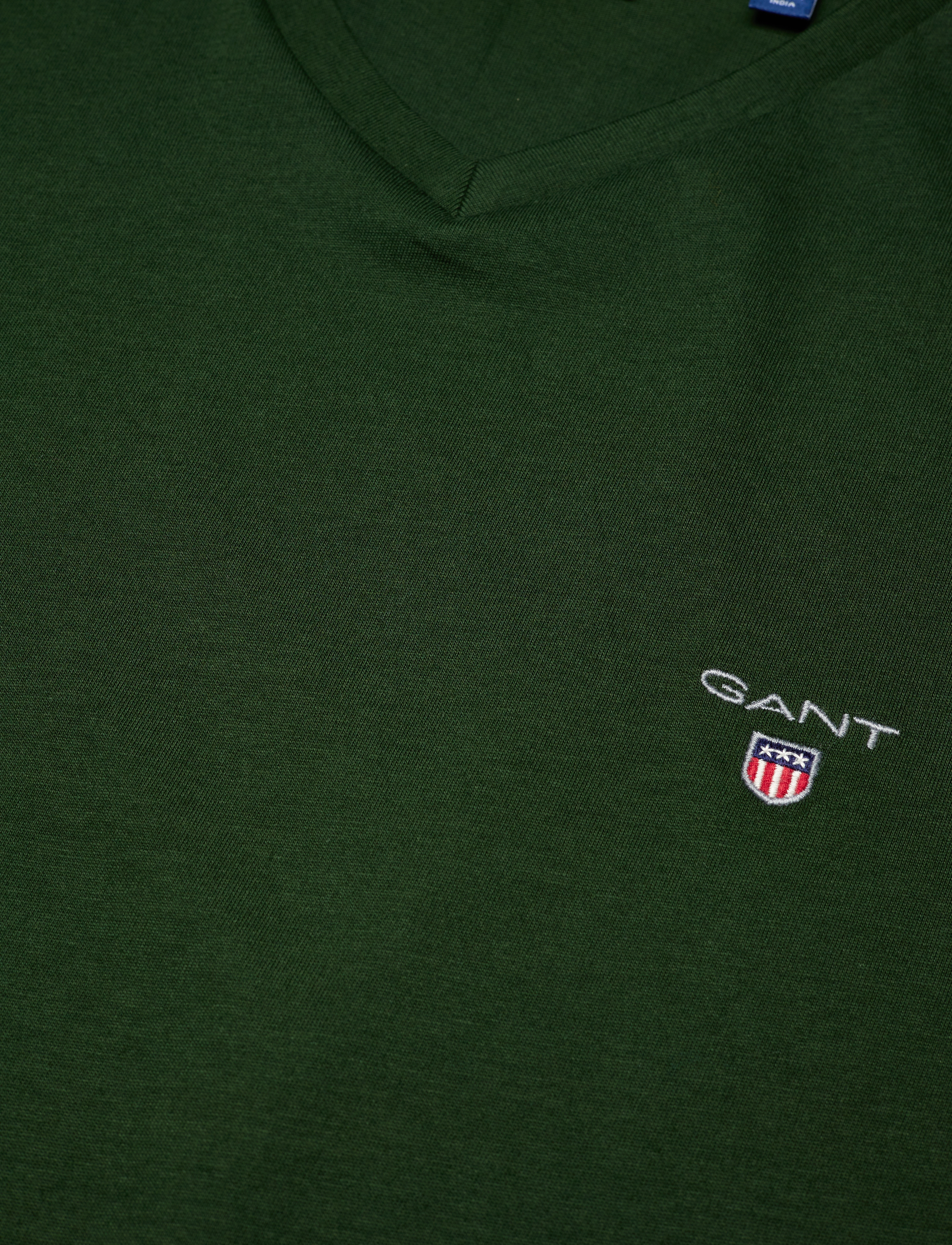 Gant - ORIGINAL SLIM V-NECK T-SHIRT - storm green - 3