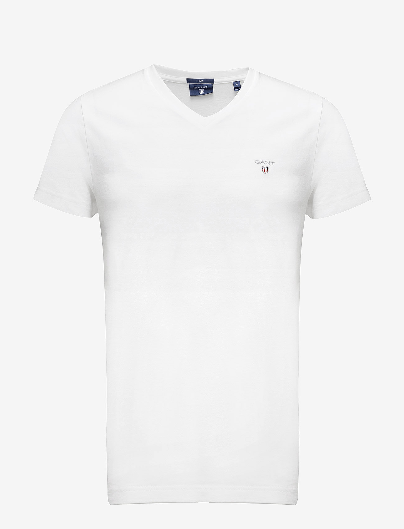 Gant - ORIGINAL SLIM V-NECK T-SHIRT - white - 0