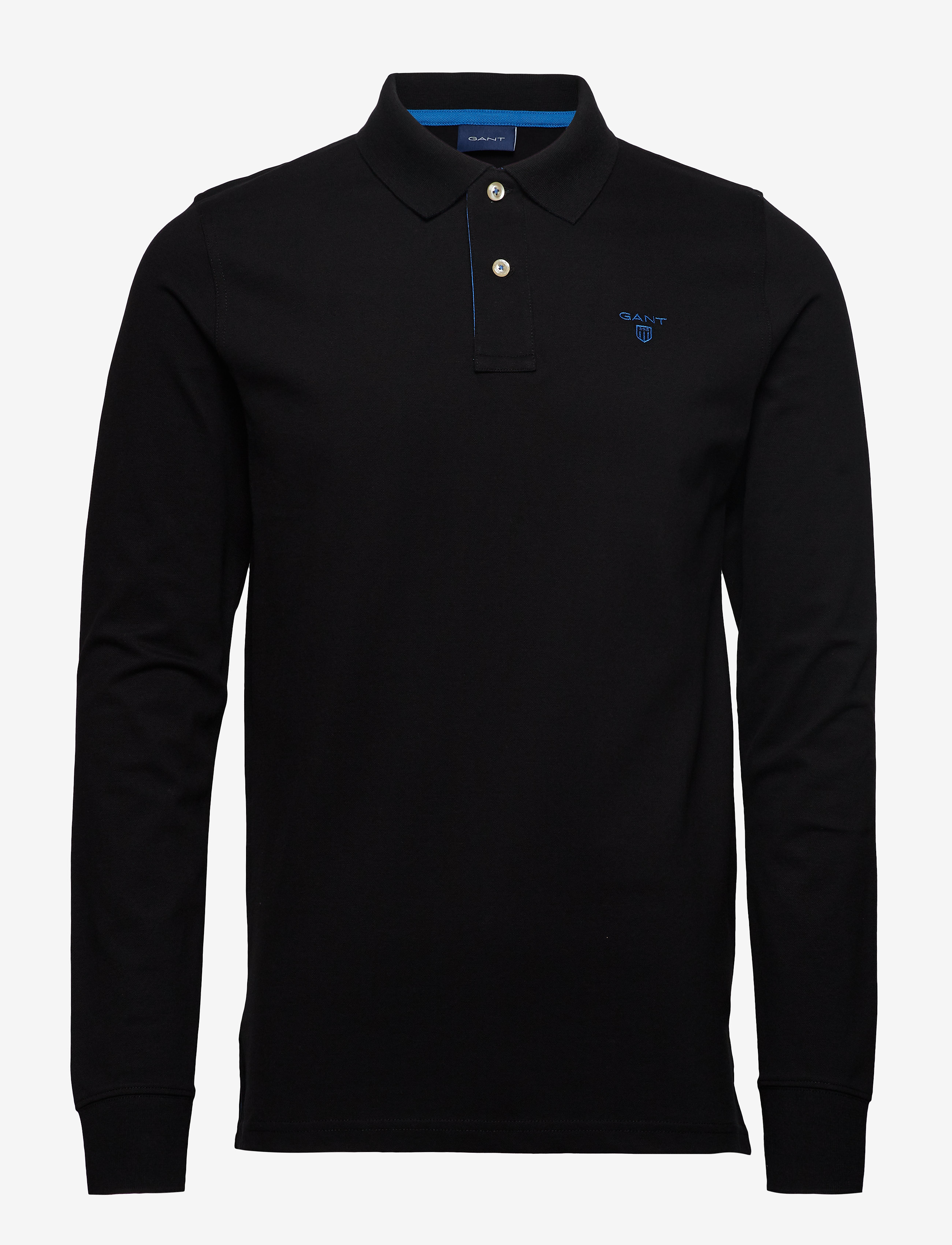 GANT - CONTRAST COLLAR PIQUE LS RUGGER - black - 0