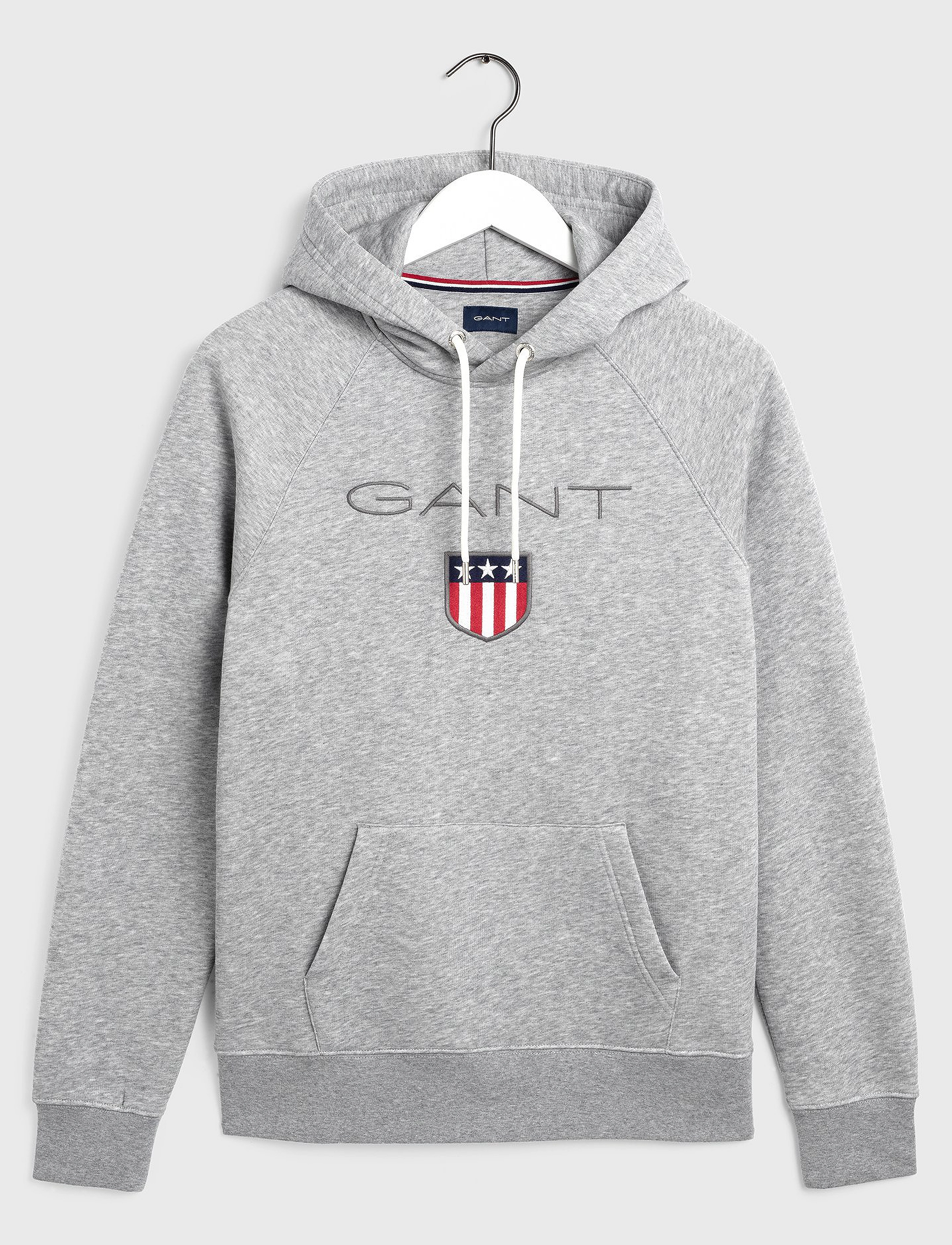 GANT - SHIELD HOODIE - grey melange - 4
