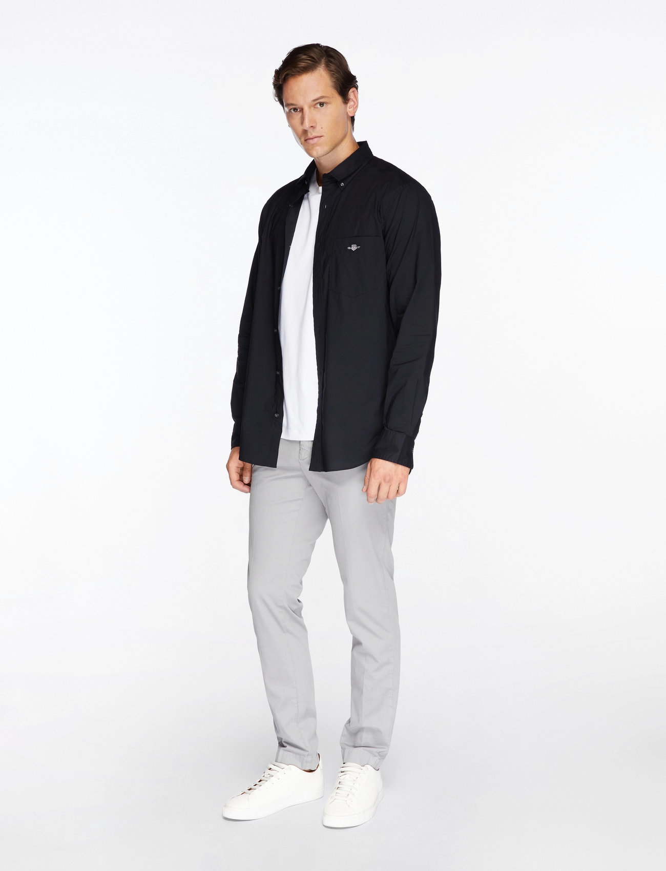 GANT - REG CLASSIC POPLIN SHIRT - basic skjortor - black - 2