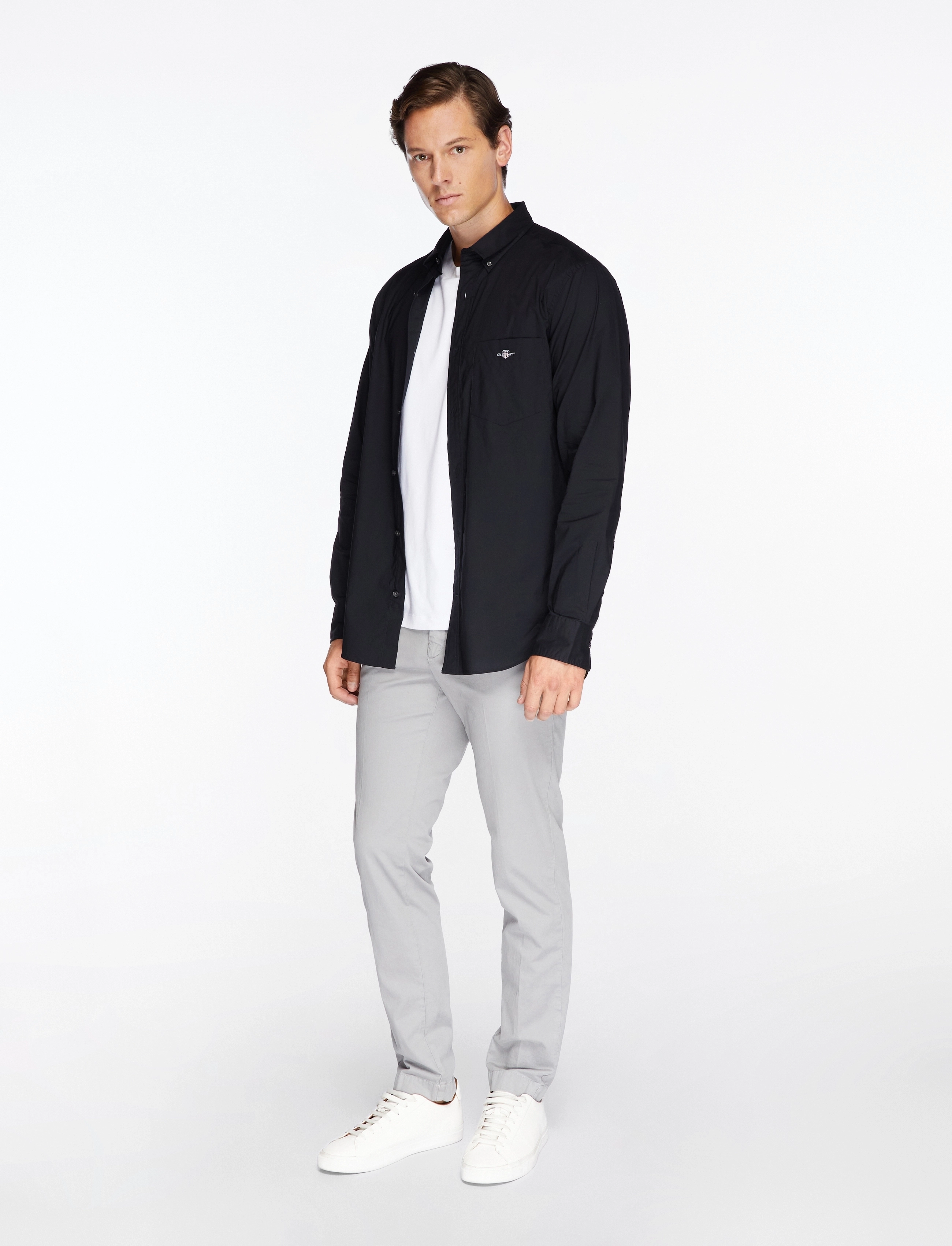 Gant - REG POPLIN SHIRT - chemises décontractées - black - 3