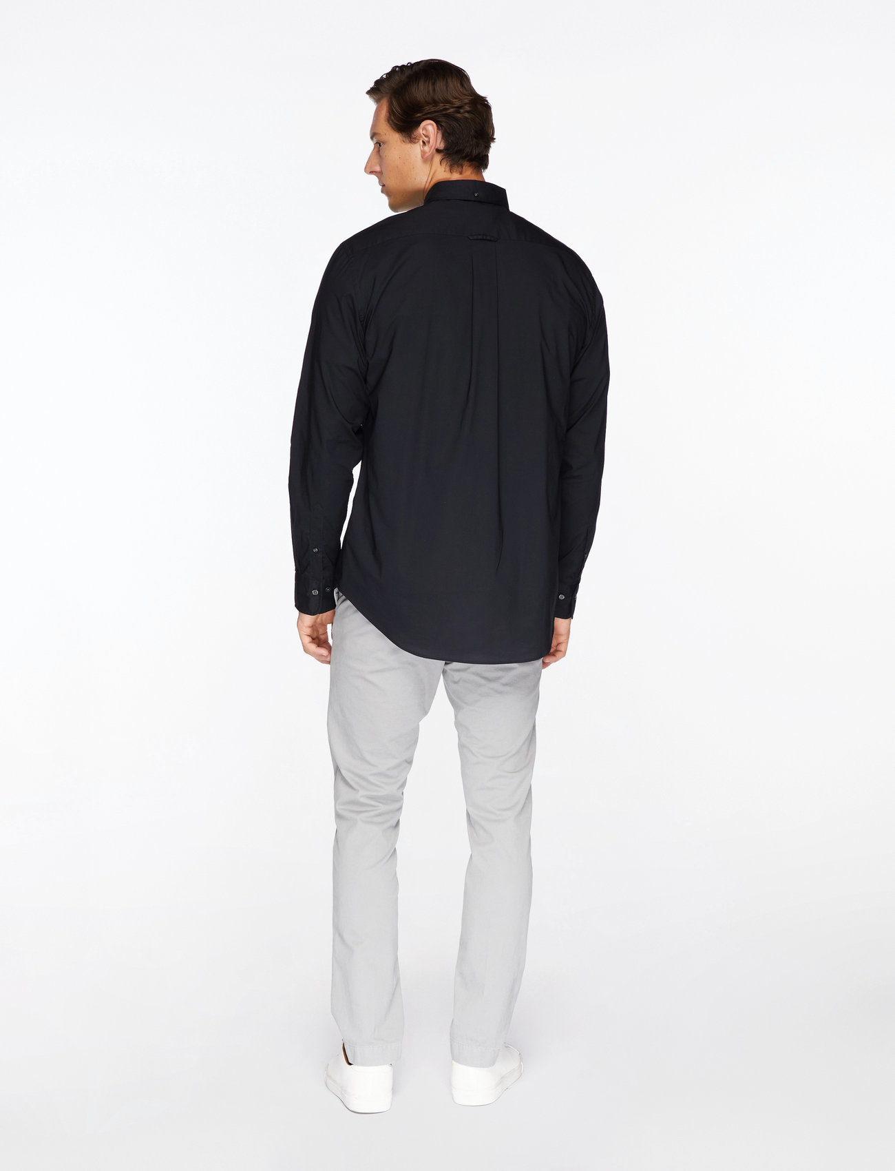 GANT - REG CLASSIC POPLIN SHIRT - basic skjortor - black - 4