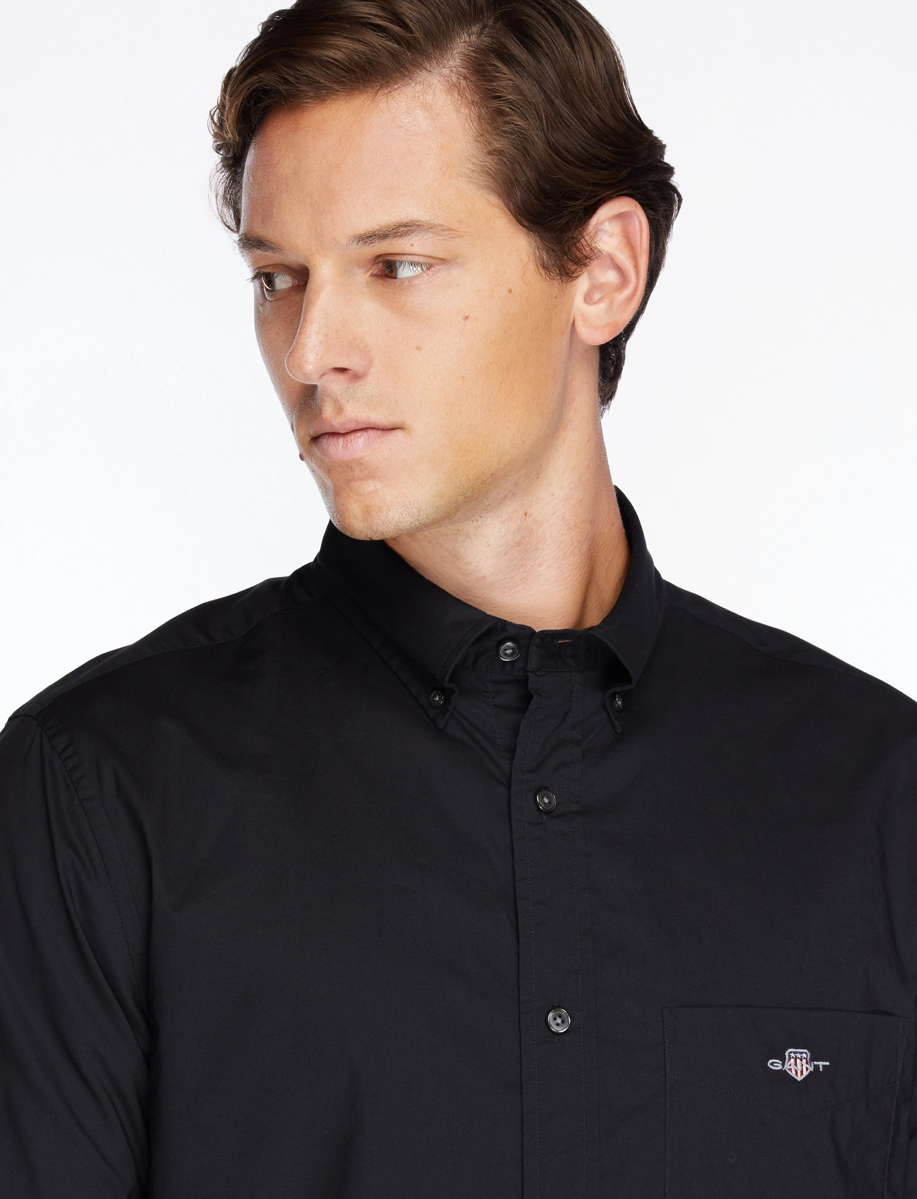GANT - REG CLASSIC POPLIN SHIRT - basic skjortor - black - 5
