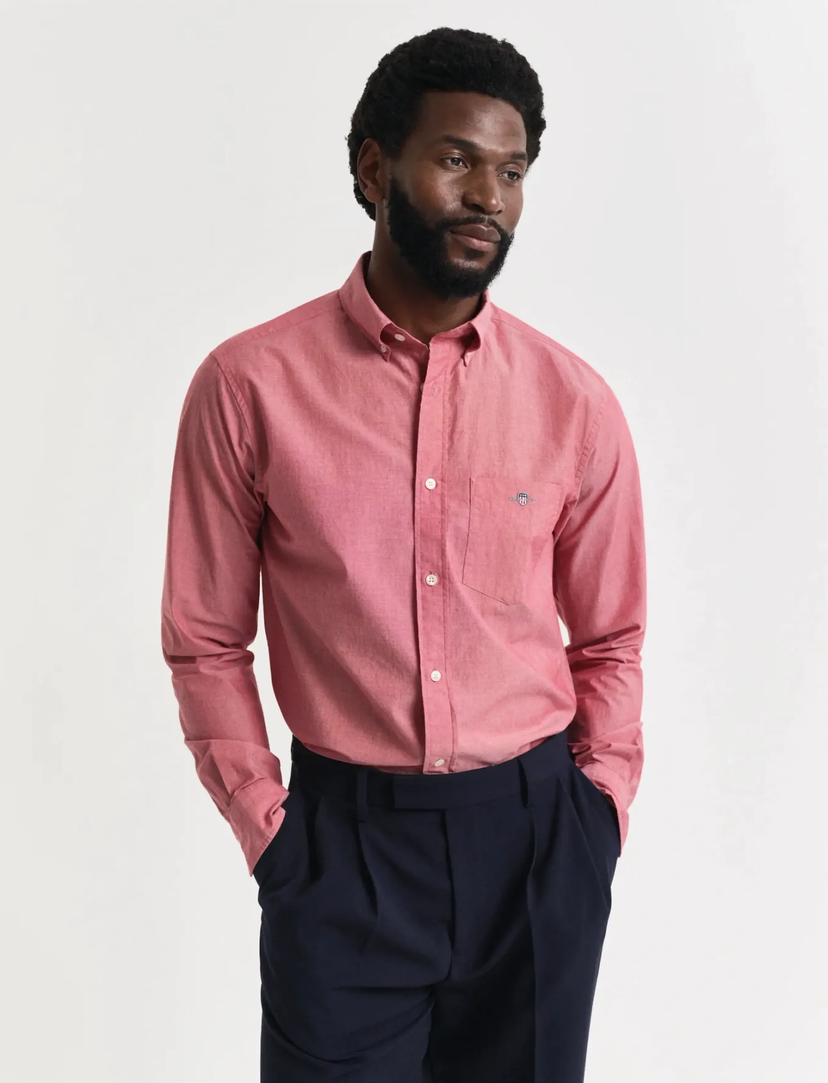 GANT REG CLASSIC POPLIN SHIRT - Casual skjorter - BRIGHT MAGENTA MEL / pink/rose
