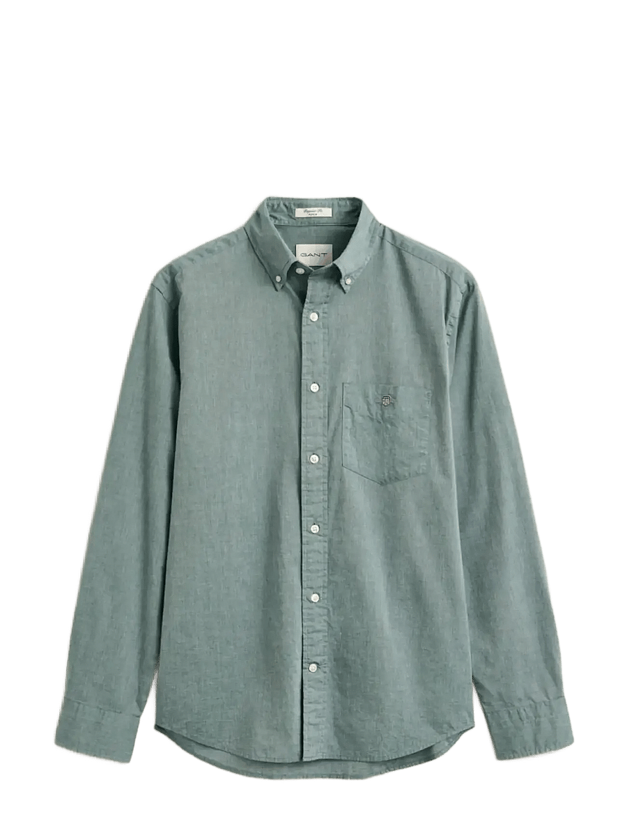Gant - REG CLASSIC POPLIN SHIRT - vabaajasärgid - dark emerald - 1