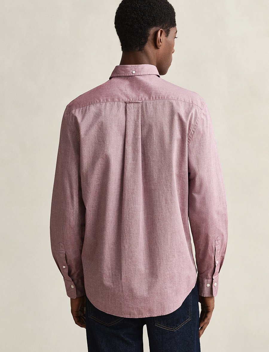 Gant - REG CLASSIC POPLIN SHIRT - casual shirts - deep grape wine - 2