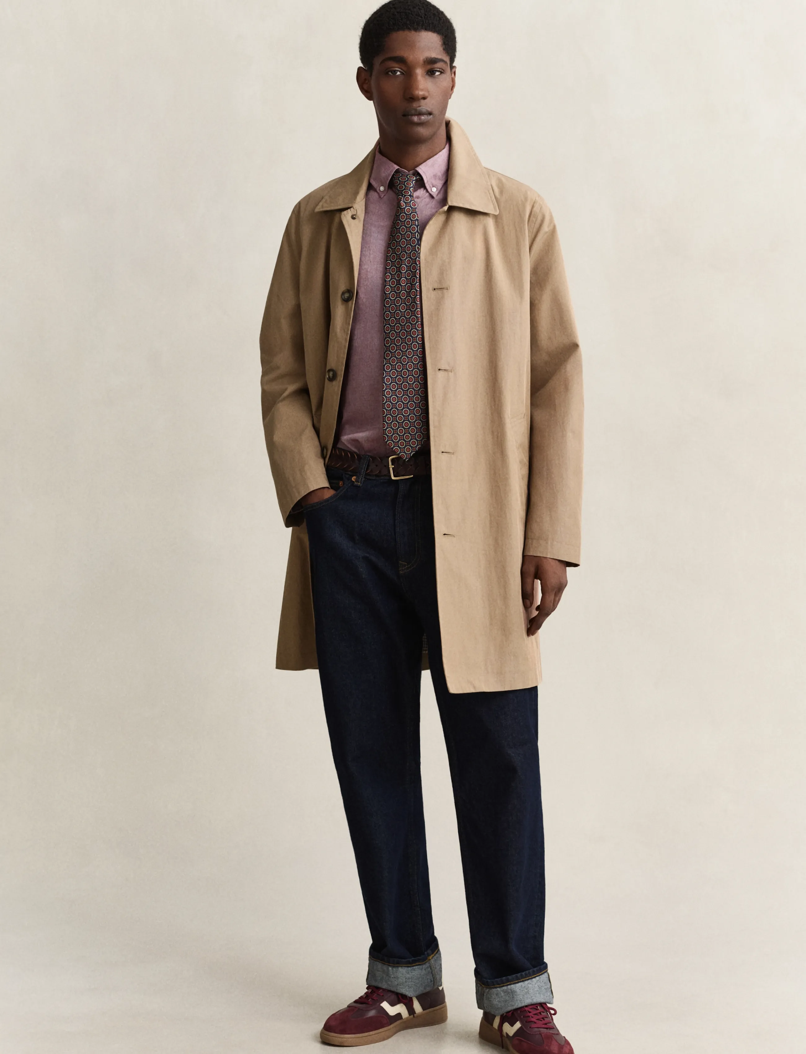 Gant - REG CLASSIC POPLIN SHIRT - casual shirts - deep grape wine - 4