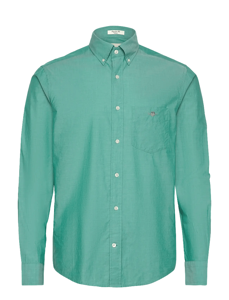 GANT - REG CLASSIC POPLIN SHIRT - casual shirts - deep green - 1