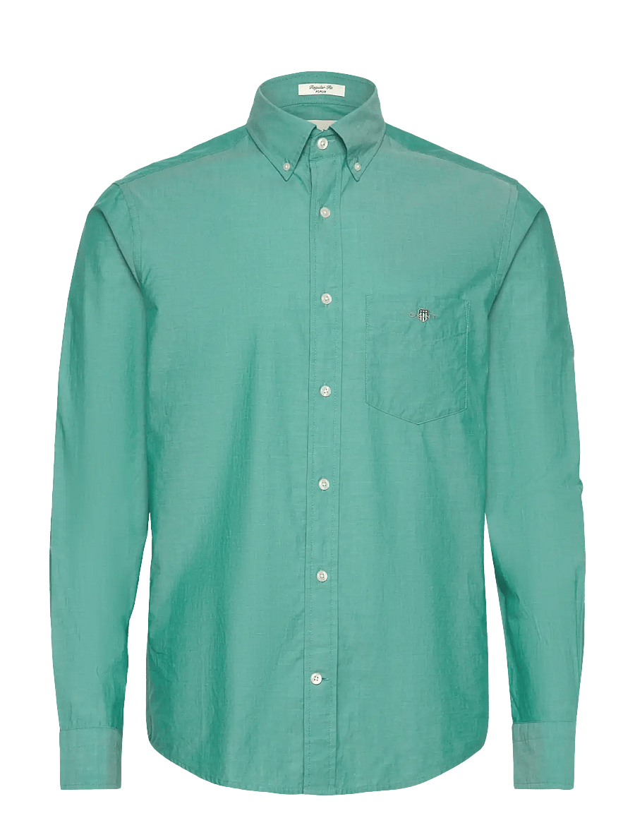 Gant - REG POPLIN SHIRT - casual shirts - deep green - 1